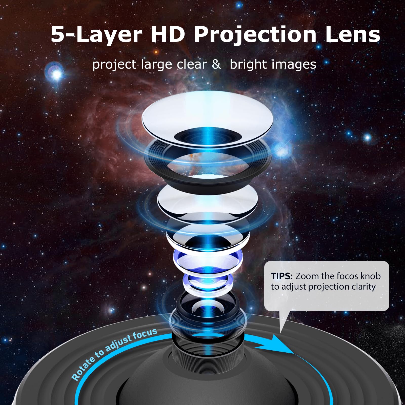 Galaxy Projector, 13 In 1 Home Planetarium Galaxy Projector For Bedroom, Star Projector Galaxy Light With Timer, Adjustable Focu