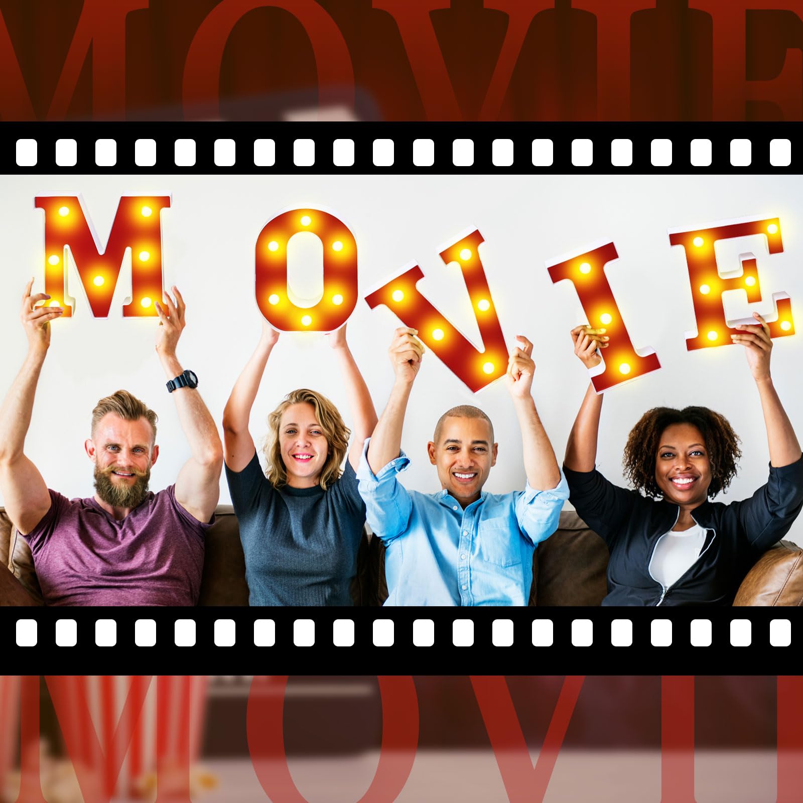 Aurelema Light Up Letters Sign - Battery Powered LED Marquee Decor, Warm Light, Acrylic, Party Tabletop Decorations