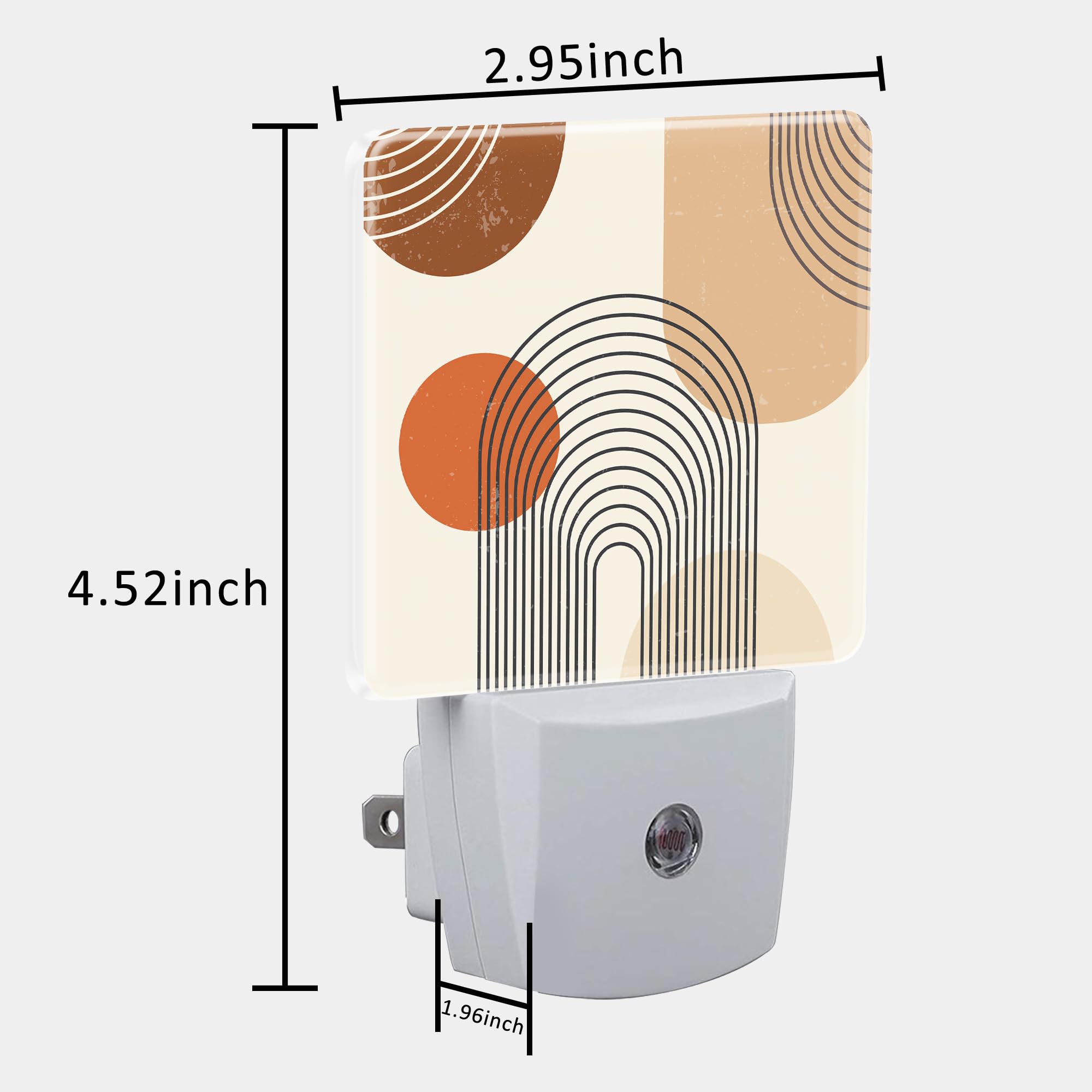 Uiaoiais Plug In Night Lights Bohemian Art Abstract Lines Nightlight Plug Into Wall Dusk To Dawn Sensor Led Night Light For Kid