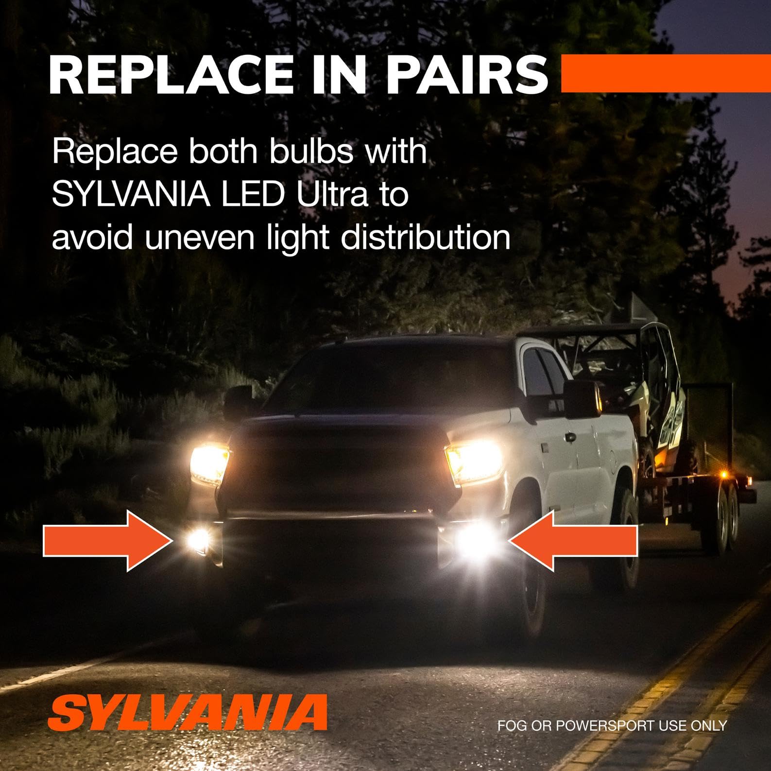 SYLVANIA 9012 LED Fog Light Bulbs - 6000k Cool White - Maximum Lifespan - No Polarity - Ideal for Cars and Trucks