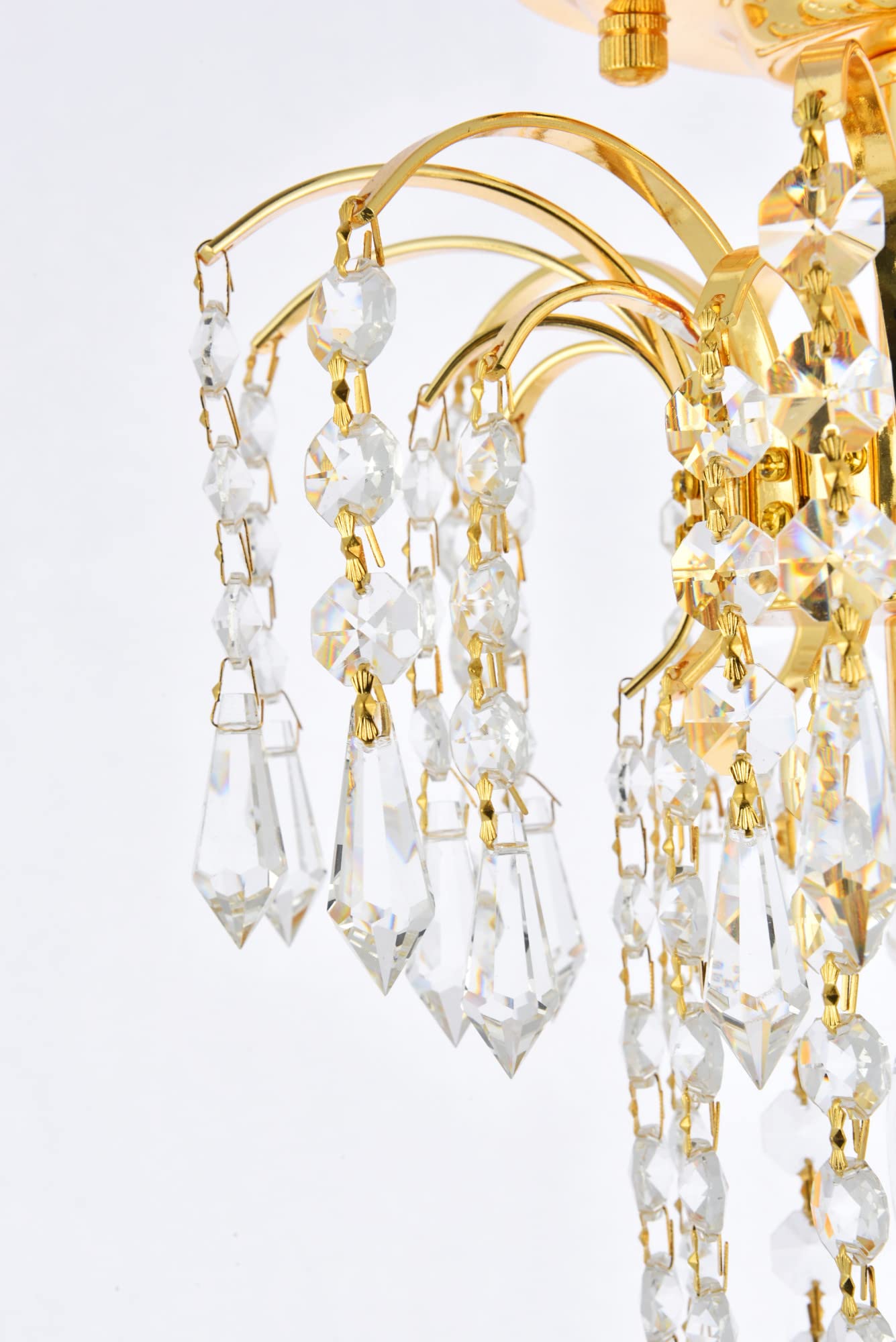 Falls - One Light Flush Mount-Chrome Finish-Royal Cut Crystal Type