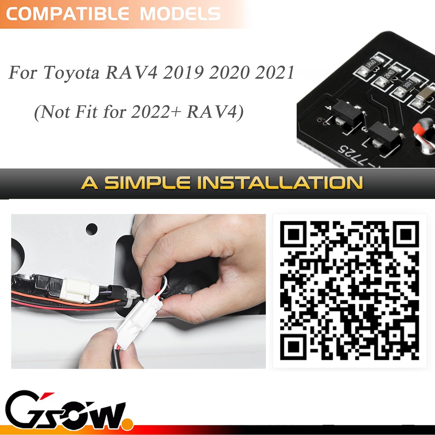 Gsowo 2 Pcs Led Trunk Overhead Lights For Toyo-Ta Rav4 2019 2020 2021  Rav4 Accessories Rear Hatch Door Lid Trunk Cargo Lamp Trunk Ceiling Lighting  (Not Fit For 2022+ Rav4)