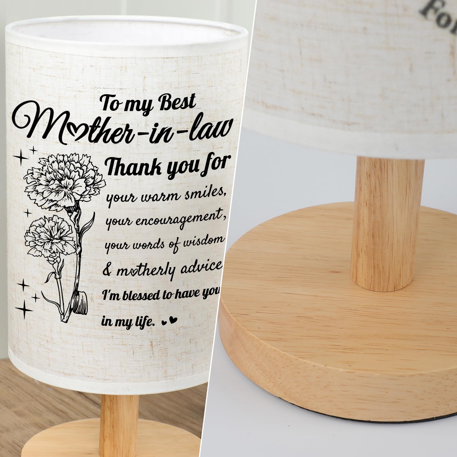 Souhoney Christmas Lamp Gifts For Mother In Law  Birthday Mother In Law Gifts From Daughter In Law Beautiful Lamp Mothers Day Gifts For Bedside Home Decoration