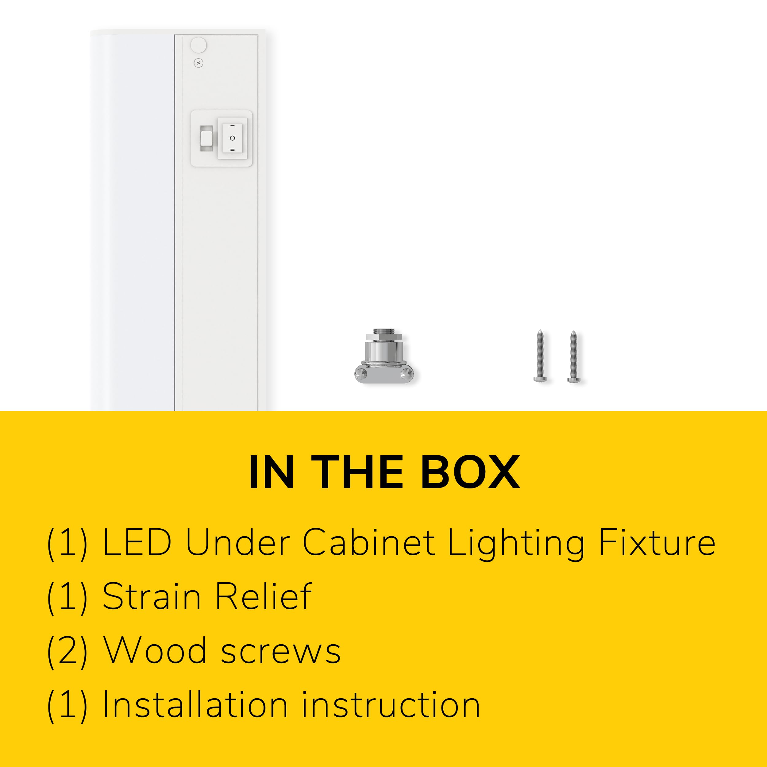 GETINLIGHT Under Cabinet LED Lights, Dimmable, 30-inch, Daylight White (5000K), Matte White, ETL Listed, Model IN-0201-14-WH-