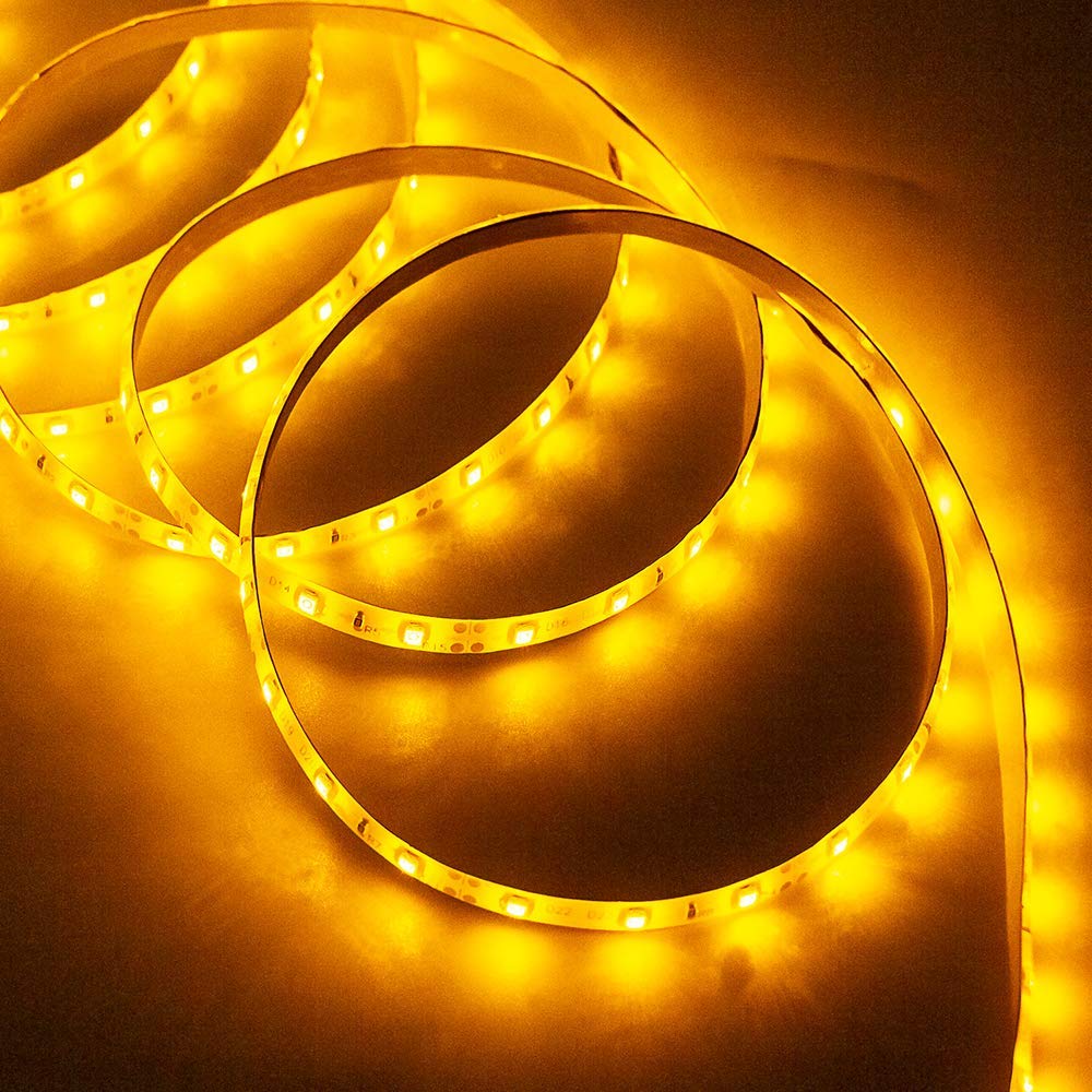 XINKAITE Waterproof LED Strip Lights 16.4 Ft 300 LEDs Flexible Tape Lighting for Boats, Bathroom, Mirror, Outdoor - Orange