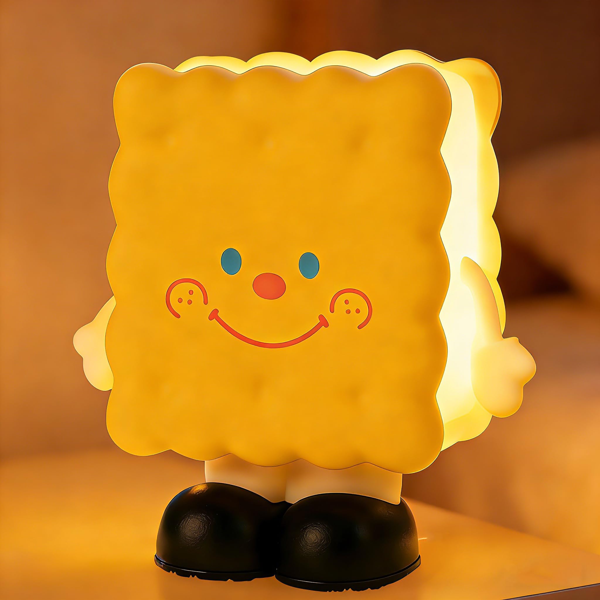 Tarinks Biscuit Night Light for Kids  Rechargeable Baby Night Lights  Portable Sleep Nightlight  Cute Nursery Lamp  Table Lamps for Bedroom  Office  Birthday Gifts for Baby Teen For Mature Users  Room Decor