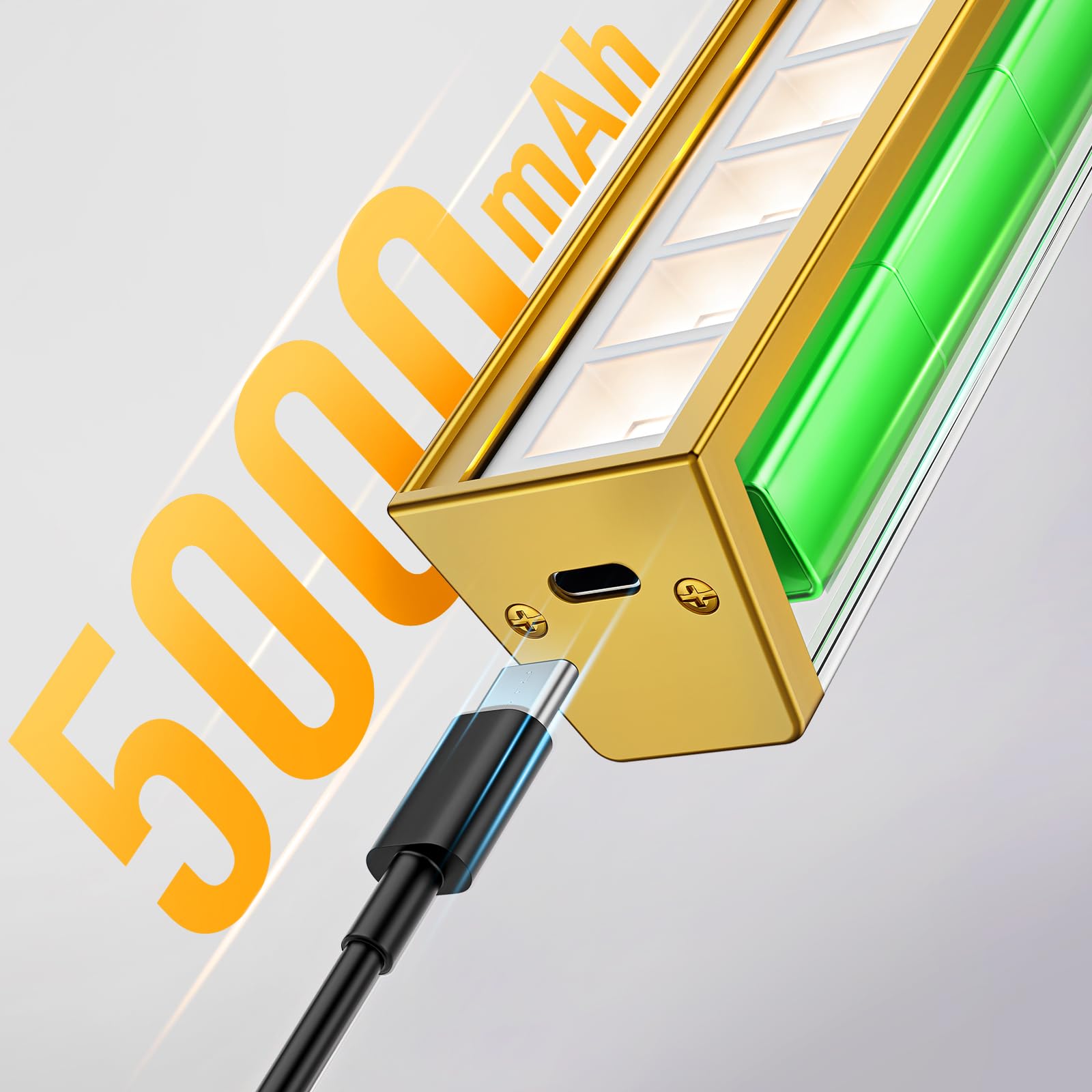 Afyuol Battery Operated 16in Picture Light, Dimmable Wall Light in Gold with Remote Control for Gallery & Living Room