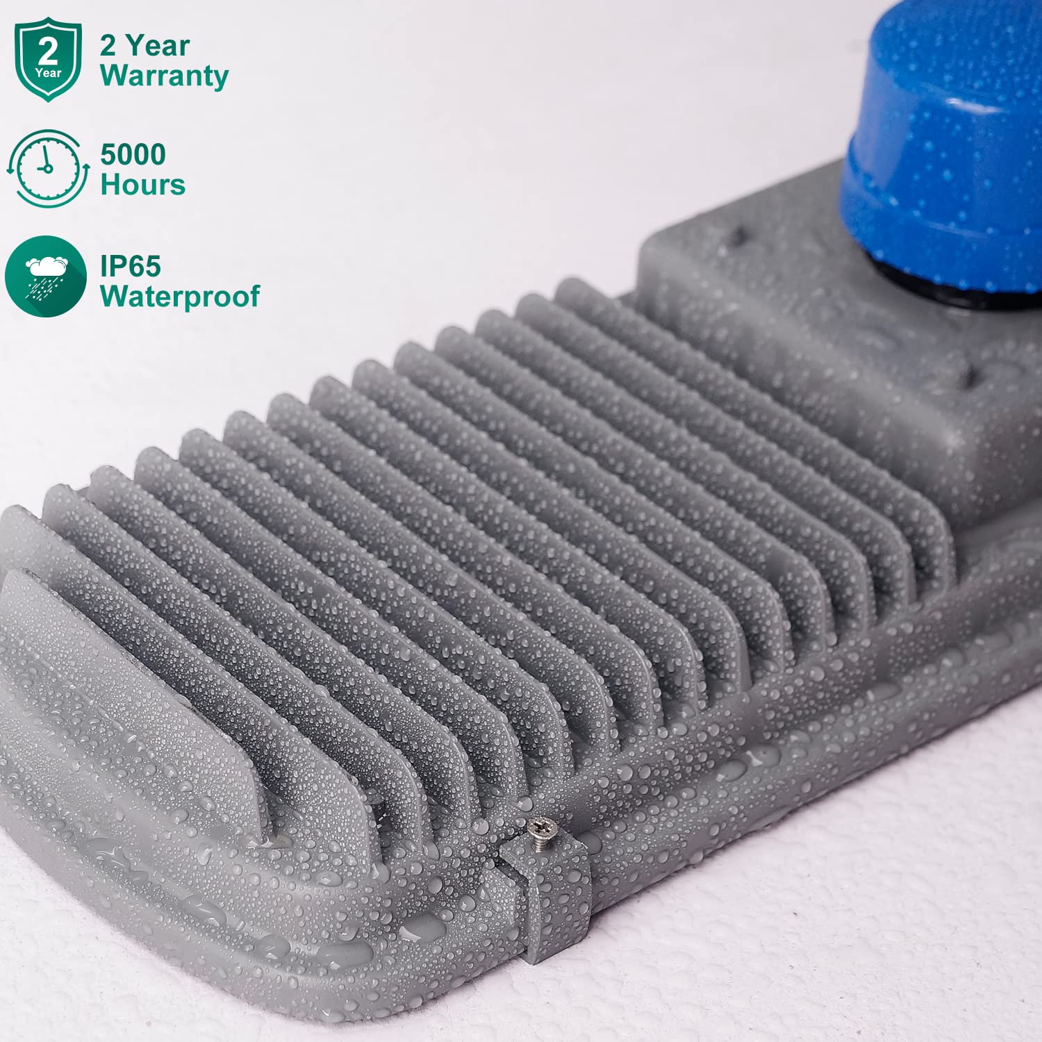 Gebosun 200W Ac Powered Street Light & Flood Light, With Optic Sensor, Dusk To Dawn, 9,600 Lumen, 6,000K, Ip65 Waterproof, Wall-