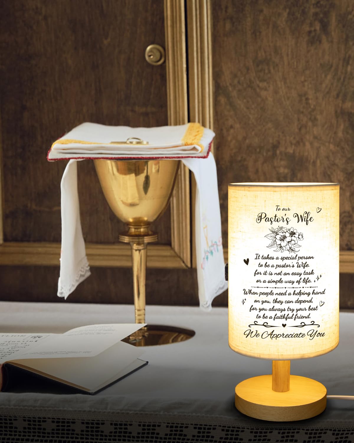 Souhoney Pastor S Wife Appreciation Gifts  Pastors Day Gifts For Pastor S Wife  Clergy Appreciation Gifts For Pastor Wife  Table Lamp With Appreciation Words