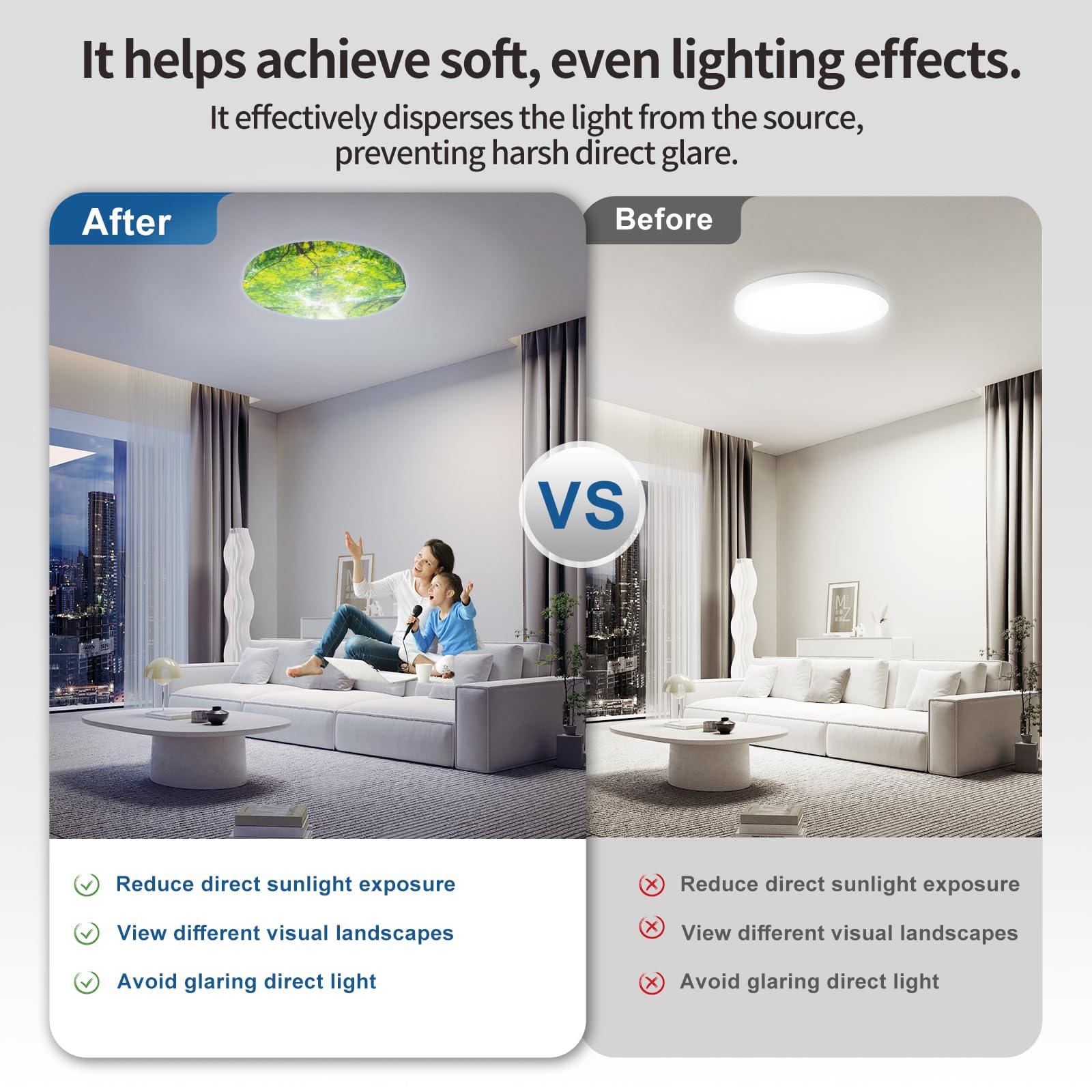 Casazen 12 Inch Ceiling Light Cover, 1 Pcs Fabric Flush Mount Light Fixture Cover, Ceiling Light 12 Inch Room Cover For Bedroom,