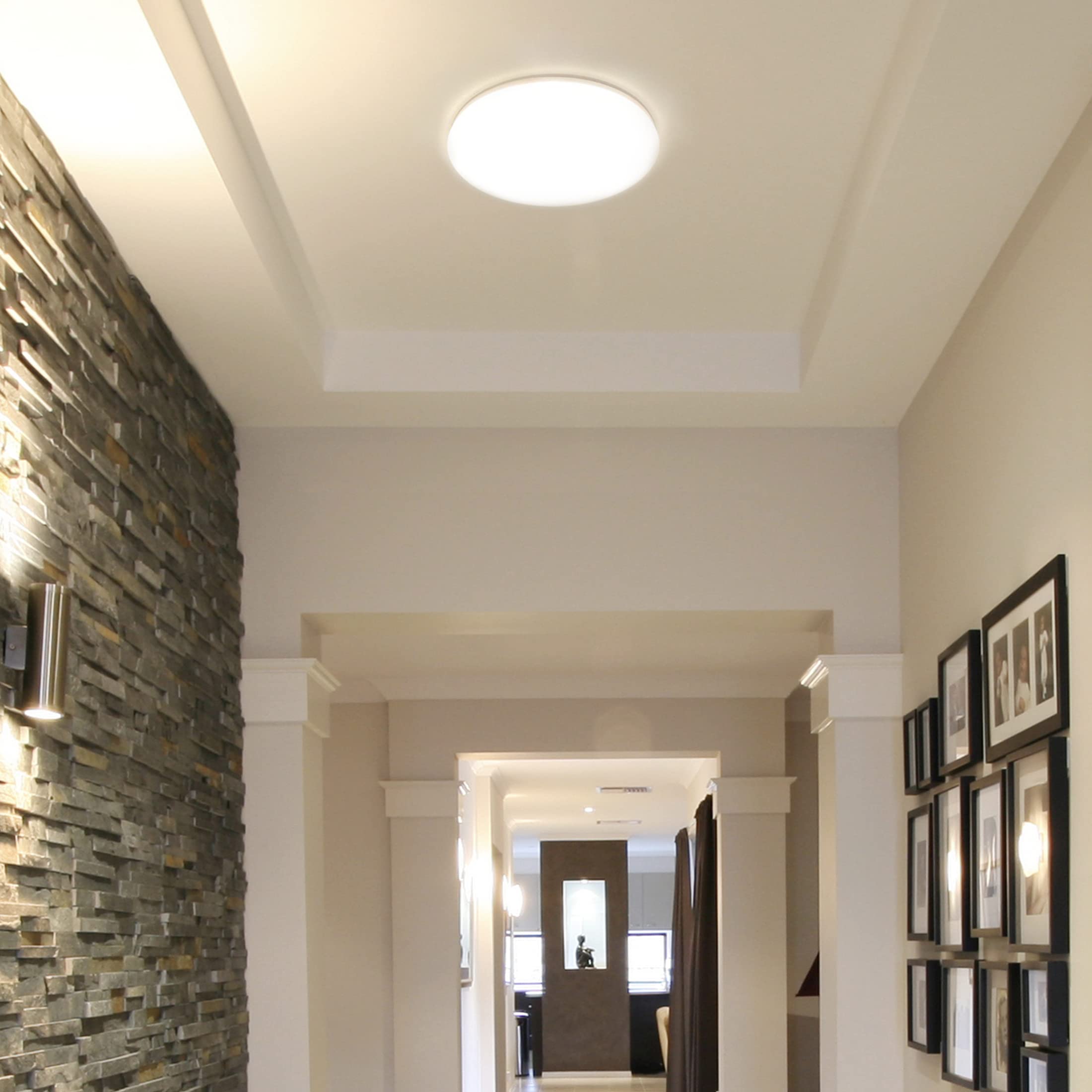 Maxxima 8 In. Led Round Trimless Disk Light, 1400 Lumens, 5 Cct Flush Mount Ceiling Light Fixture, 2700K/3000K/3500K/4000K/5000K