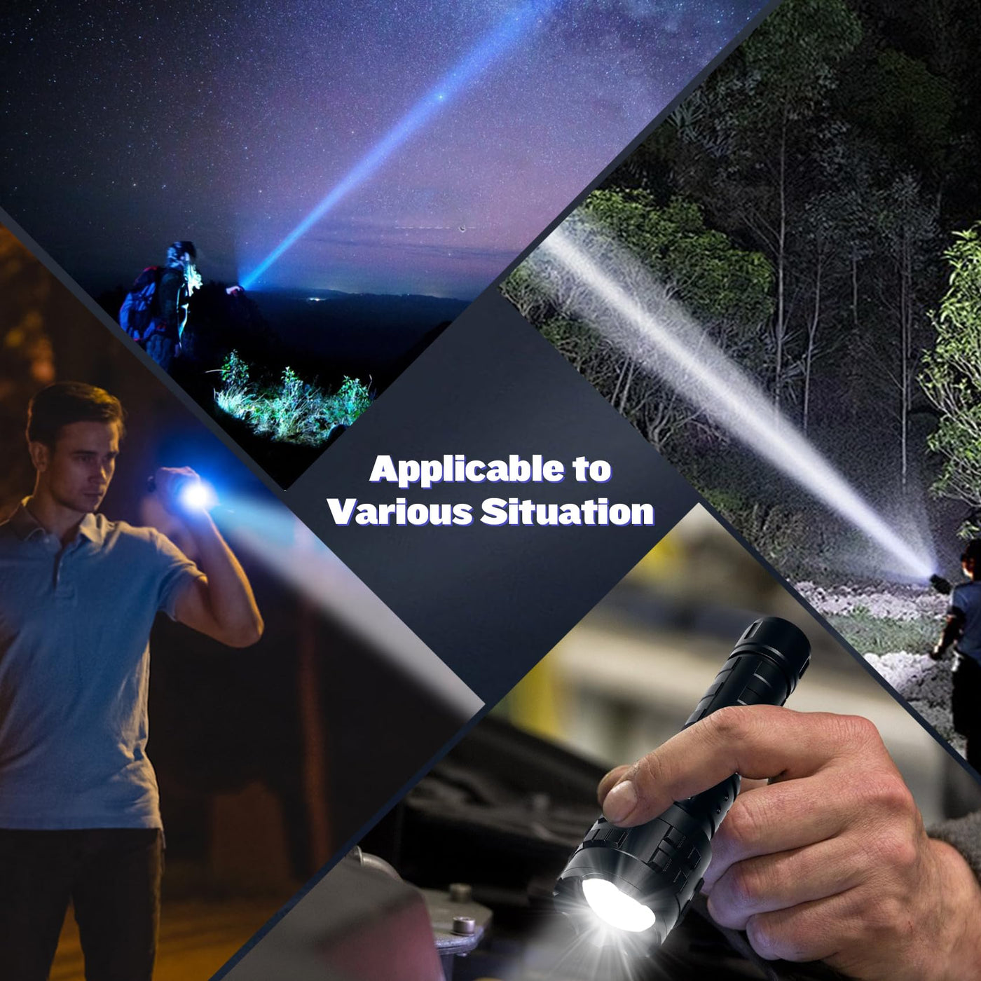 Hmfree Flashlights High Lumens Rechargeable 1000000 Lumens Hight Lumens Super Bright Handheld LED Flash Light Powerful Emergency Linternas Waterproof