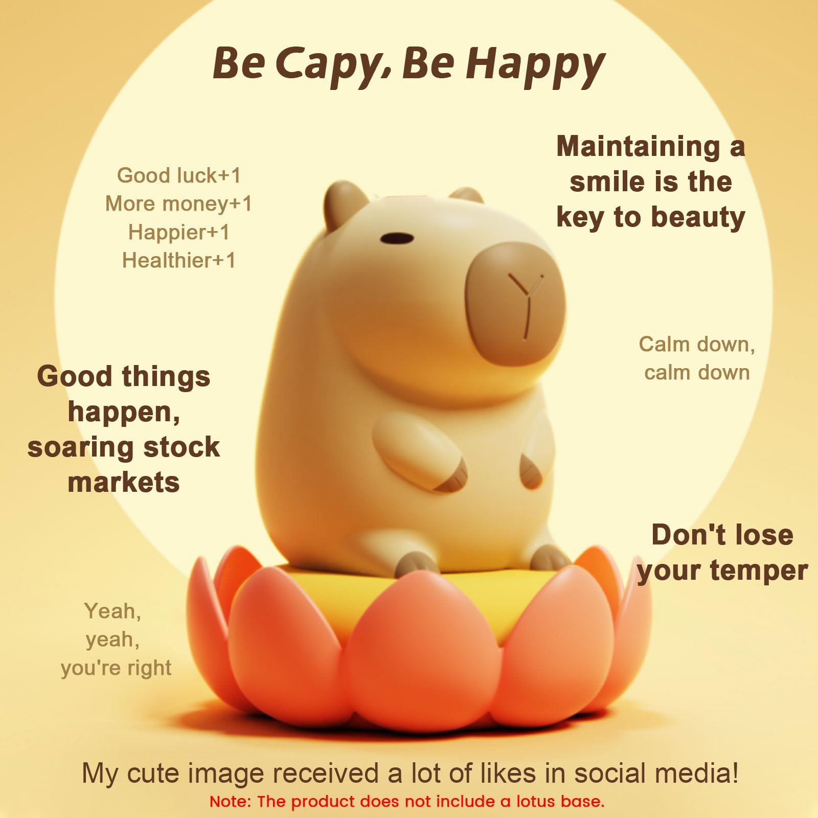 Yr Yrhh-Pet Capybara Cute Night Light  Squishy Capybara Lamp Xmas Gifts Toys  Rechargeable Led Dimmable Silicone Nightlight For Kids  Funny Light Up Capibara  Baby Nursery College Dorm Fall D?Cor