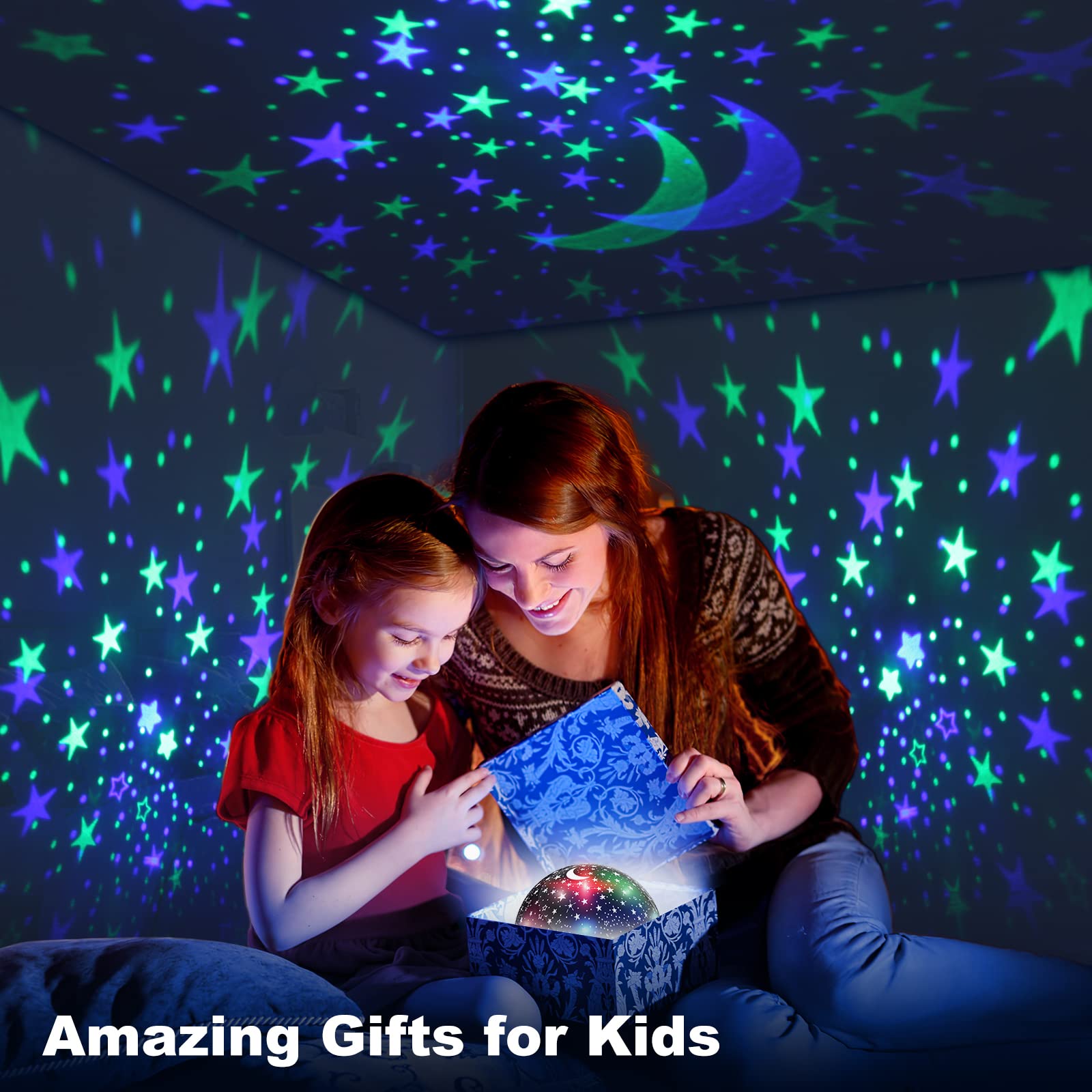 Yachance Kids Night Light Projector With Music, Remote, Timer - Black, Soothing Sounds For Sleep