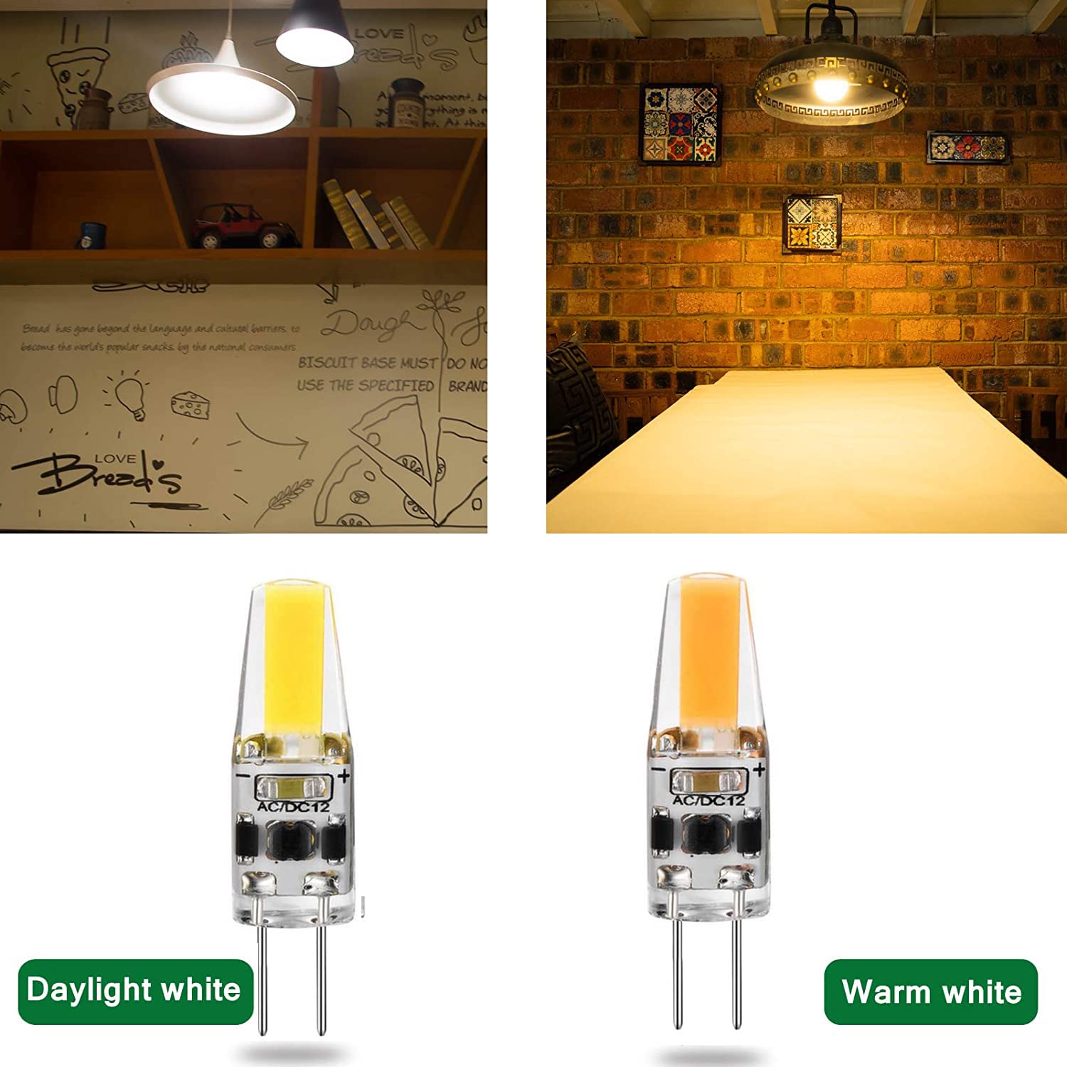 Dopkuss G4 Led Light Bulbs 6000K Daylight White Lighting, 3W Equivalent To 30W Ac Dc 12V-24V, Bi-Pin Led Bulb Silicone G4 Led Bu