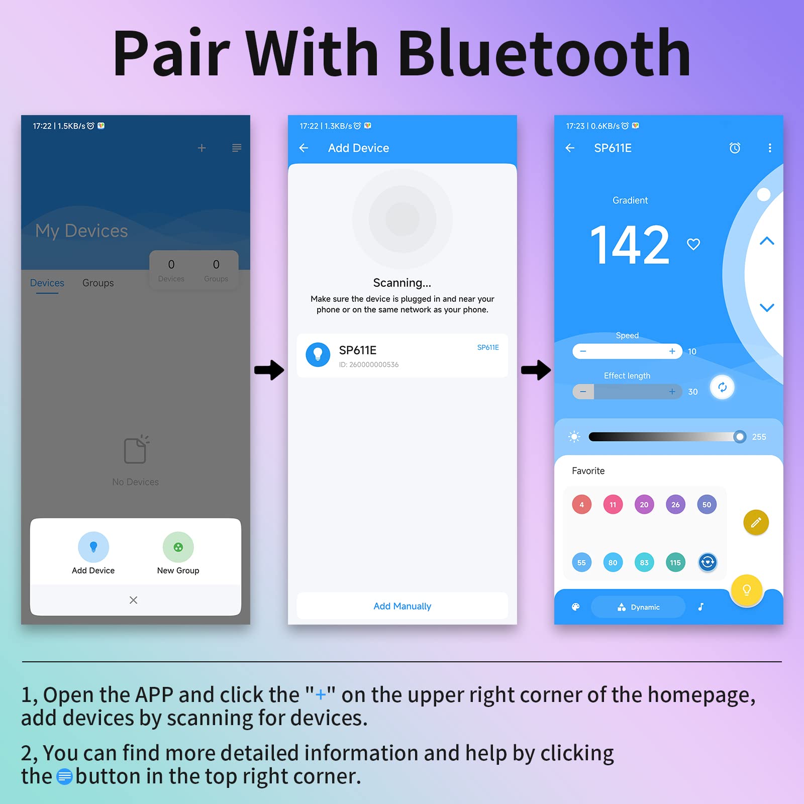 Pautix Bluetooth Music Pixel Led Smart Controller Sp611E For Ws2811 Ws2812 Led Strip