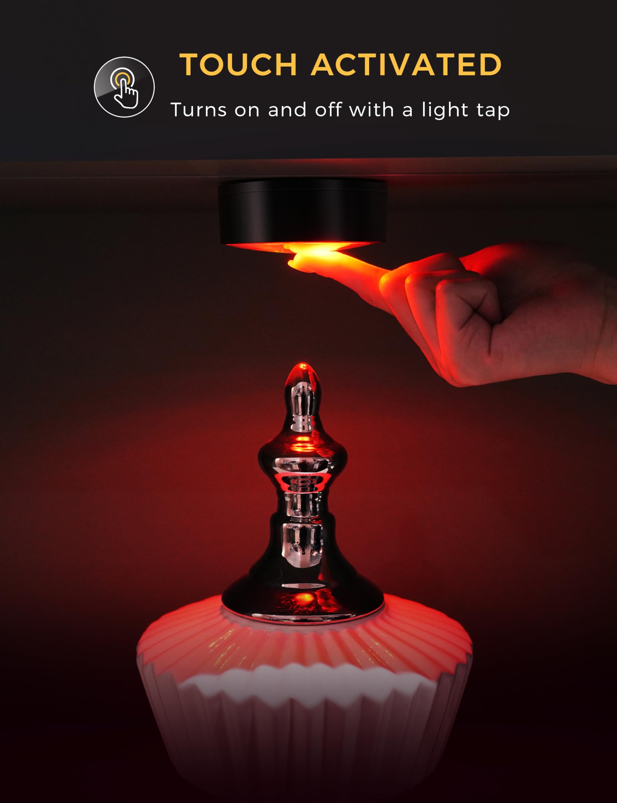 swesara Puck Lights Led Push Light for Bedroom with Remote Battery Operated Touch Lighting Stick on Wall Push Stick on for Close