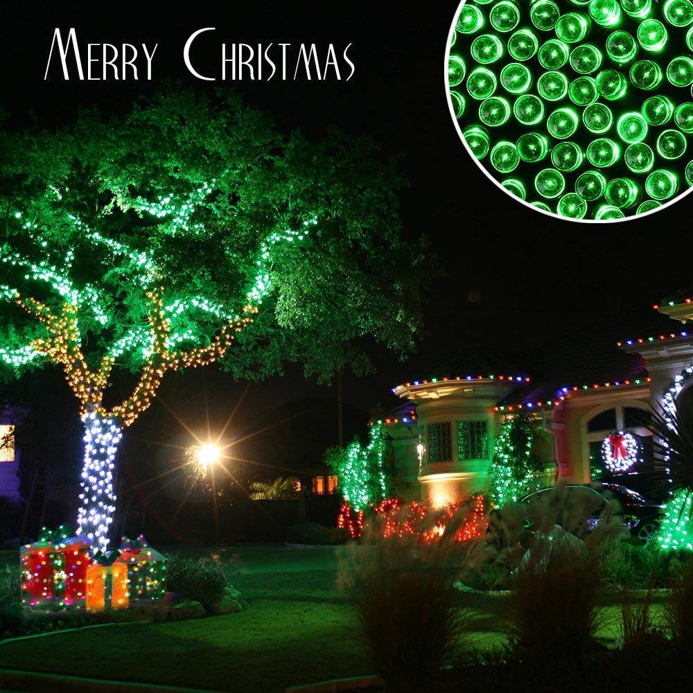 Toodour Solar String Lights 400 LED 144ft Waterproof 8 Modes Green DSL-100-200