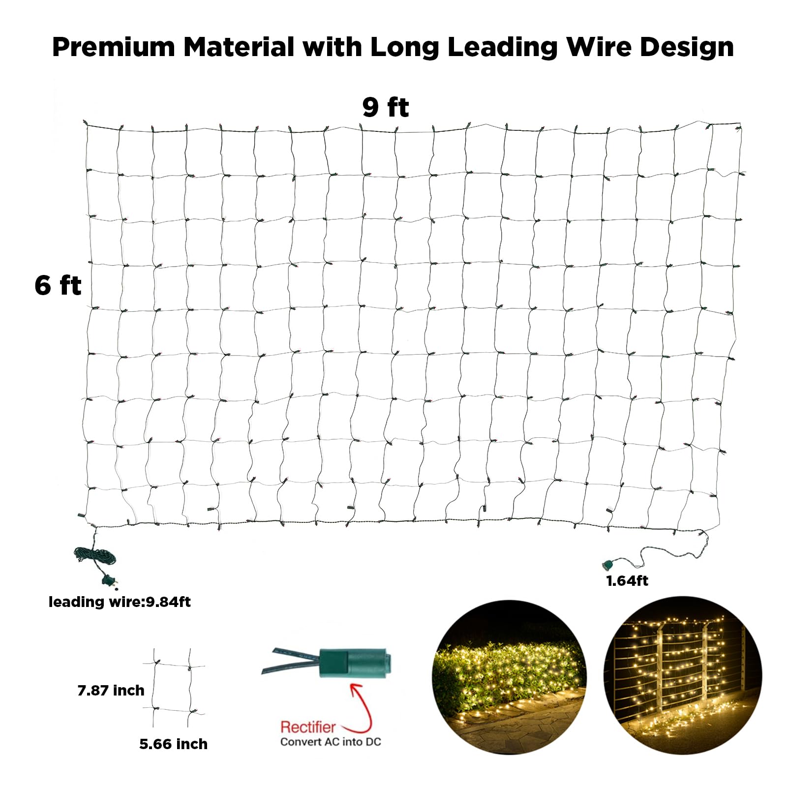 Led Net Lights Christmas Lights Outdoor 200Leds 9Ftx6Ft Upgraded Warmwhite Christmas Net Lighting  Waterproof Ul Listed Outdoor Indoor Large Mesh Net Light For Xmas Trees  Bushes  Shrubs Decorations