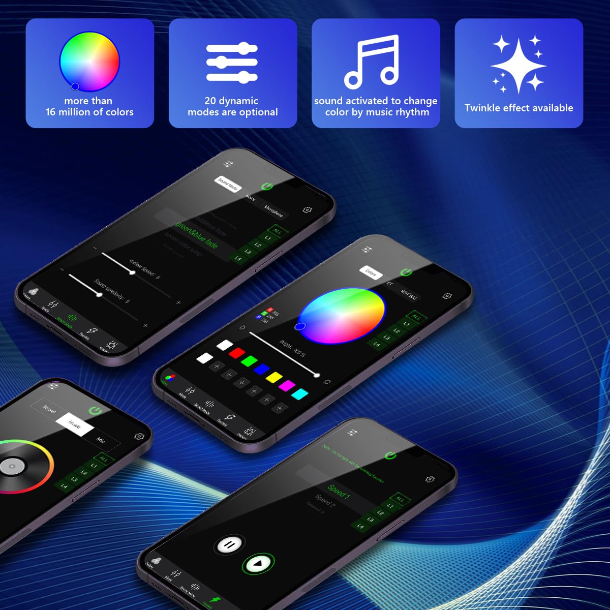 AMKI RGBW Starlight Box Motor for Fiber Optic Ceiling Light Kit, 36W Twinkle, Remote/APP Control, Multicolor, Aluminum