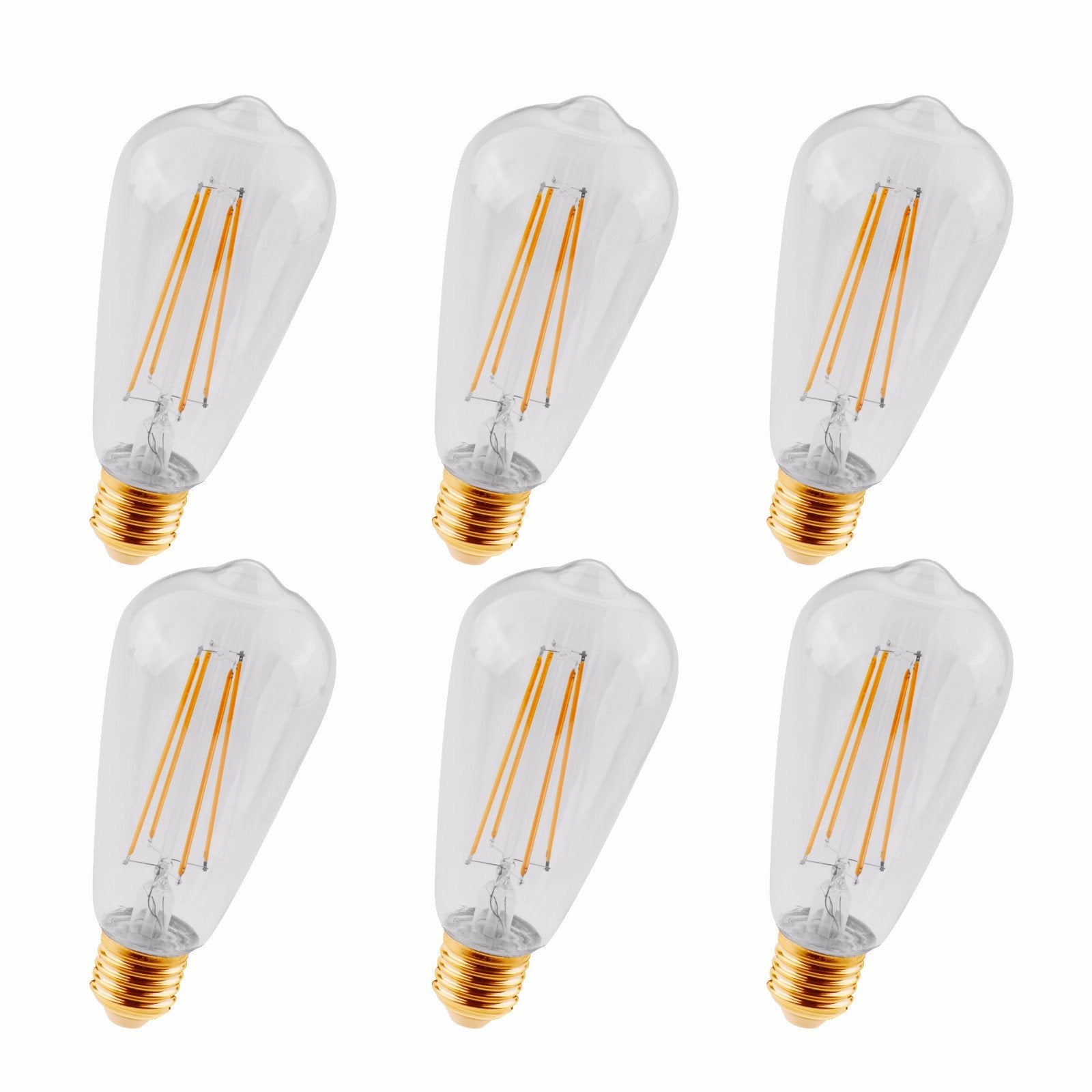 Elitco Lighting St18 Led Bulbs 6 Pack, 2200K, Dimmable, 3.5W,