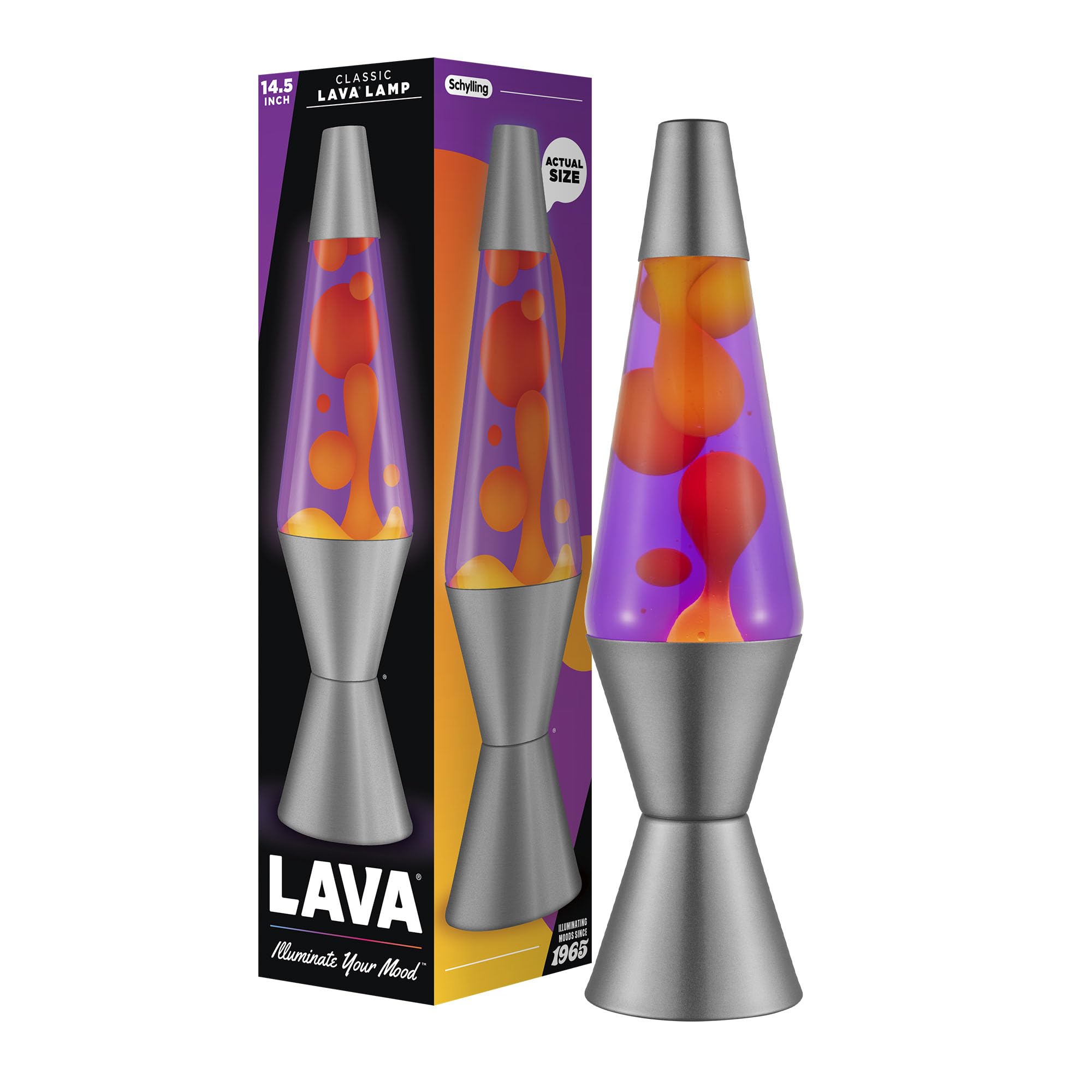 Lava? Lamp - 14.5 Purple Sunset - The Original Motion Light - Yellow Wax And Purple Liquid - Item #2635 (large online retailer unique design)