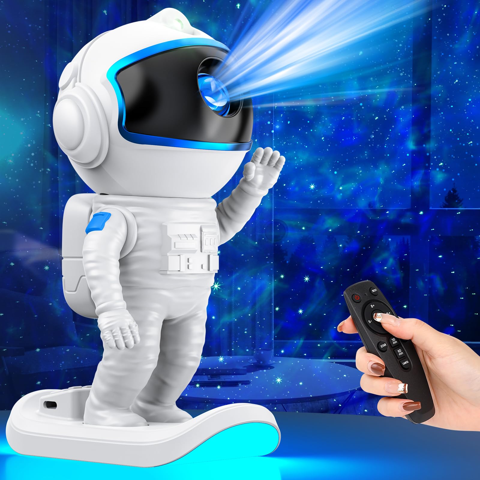 Astronaut Galaxy Projector, Star Projector, Galaxy Night Light with Timer and Remote Control, Gifts for Adults, Teens, Christmas