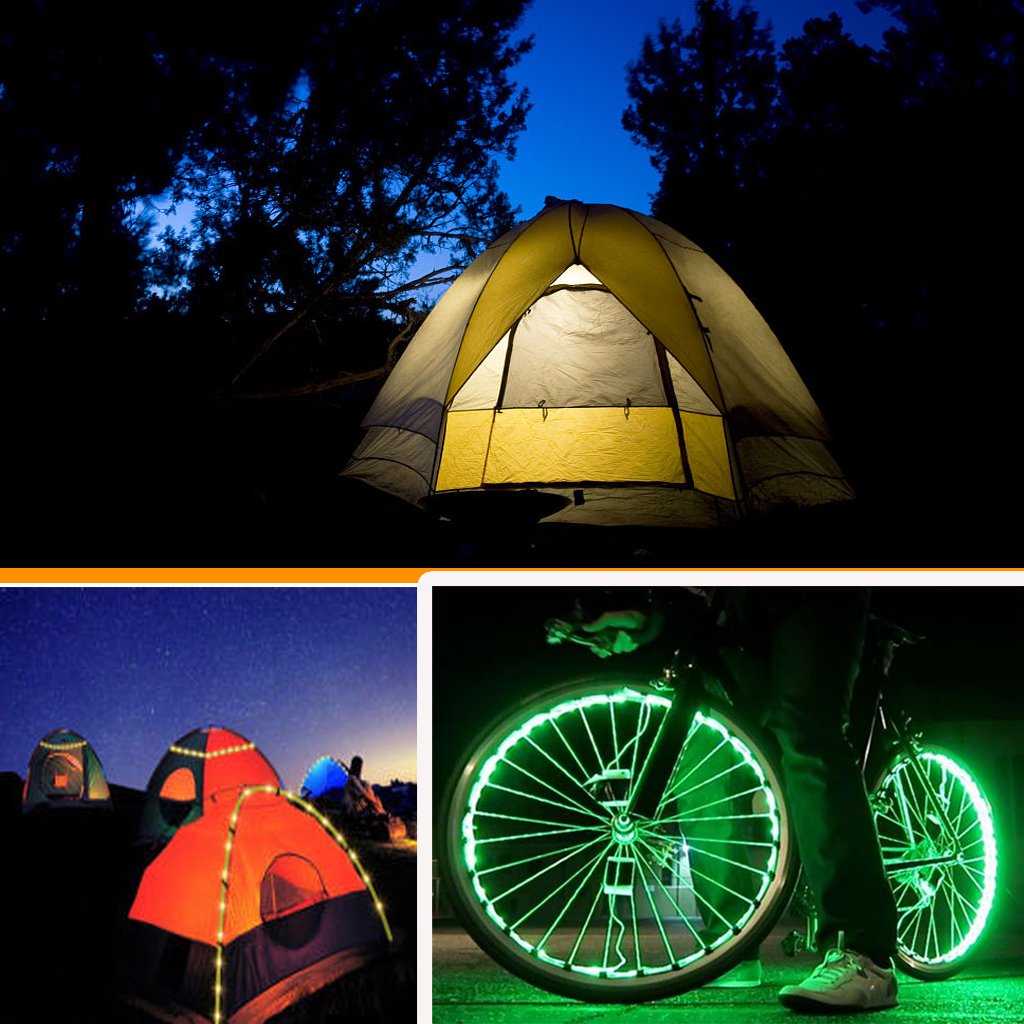 lawnko LED Strip Lights, 2m Battery Powered with 24-Key Remote, Multicolor for Party & DIY Decoration