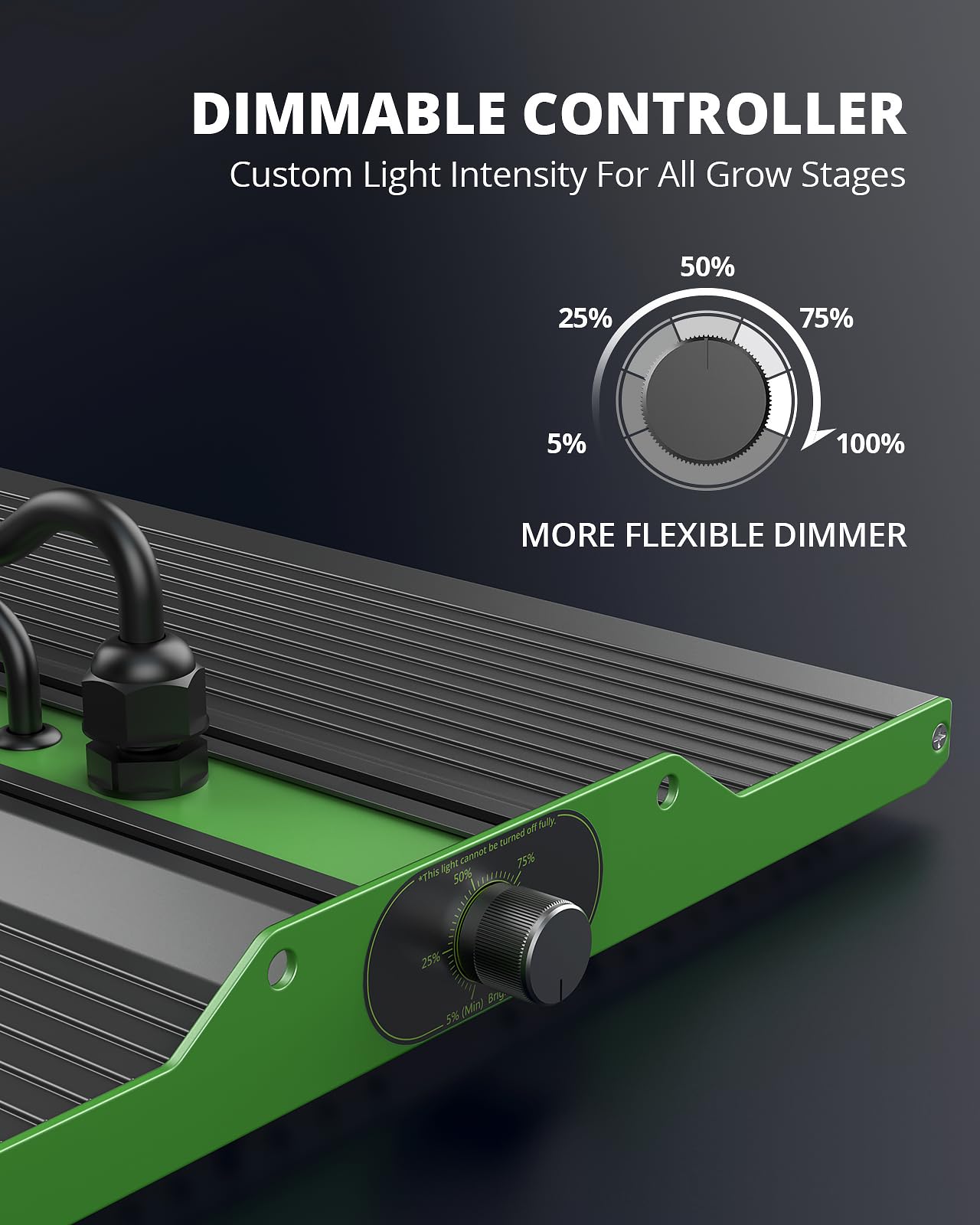 VIPARSPECTRA P4000 LED Grow Light - Dimmable Full Spectrum Lamp for Indoor Plants, 39.4"x11", Green, Ideal for Seedlings & Veg/Bloom