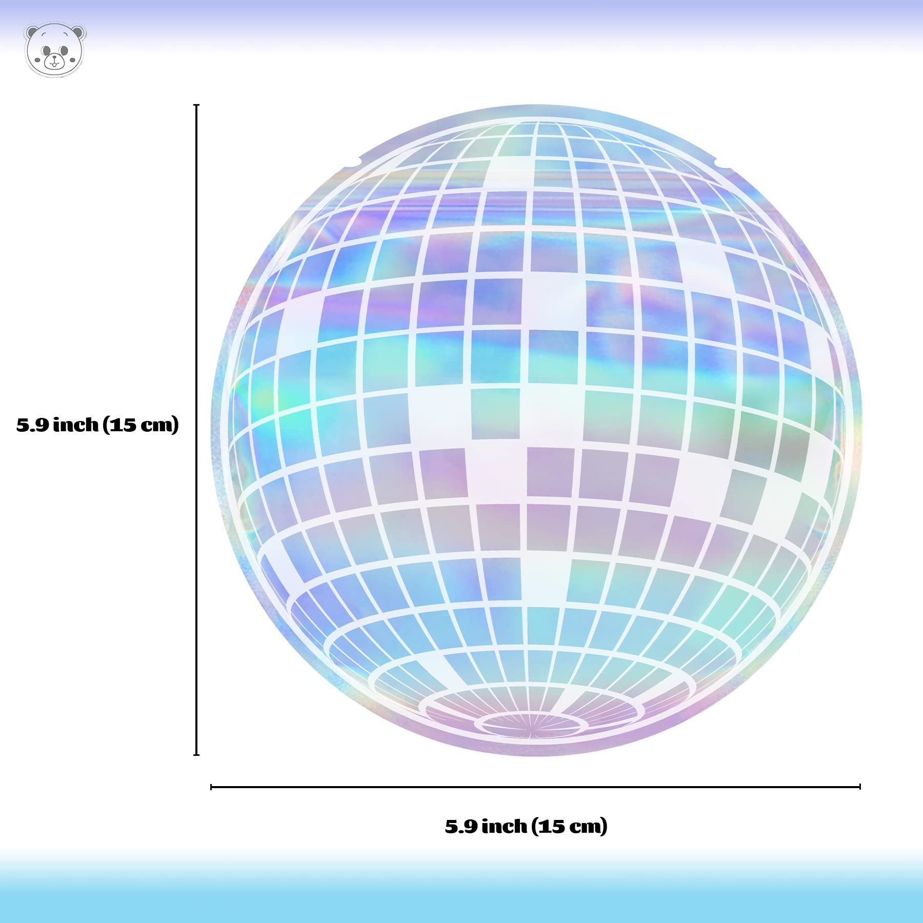 KARAQY Disco Ball Hangover Kit Bags, Medium Size, Blue, Wedding Bachelorette Party Favors and Decorations