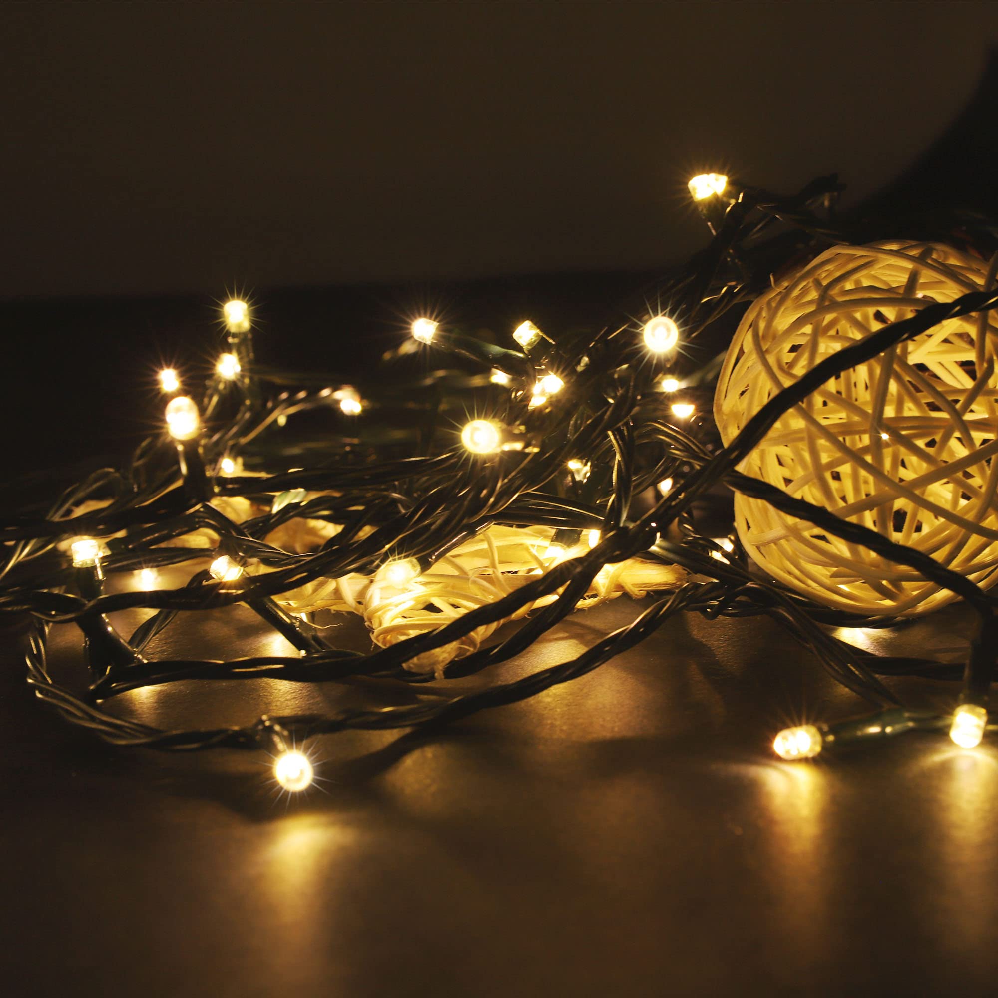 PMS 100-1000 LED Fairy String Lights, Warm White, 300 LEDs, Low Voltage, 8 Modes, Ideal for Christmas, Garden, Home Decor