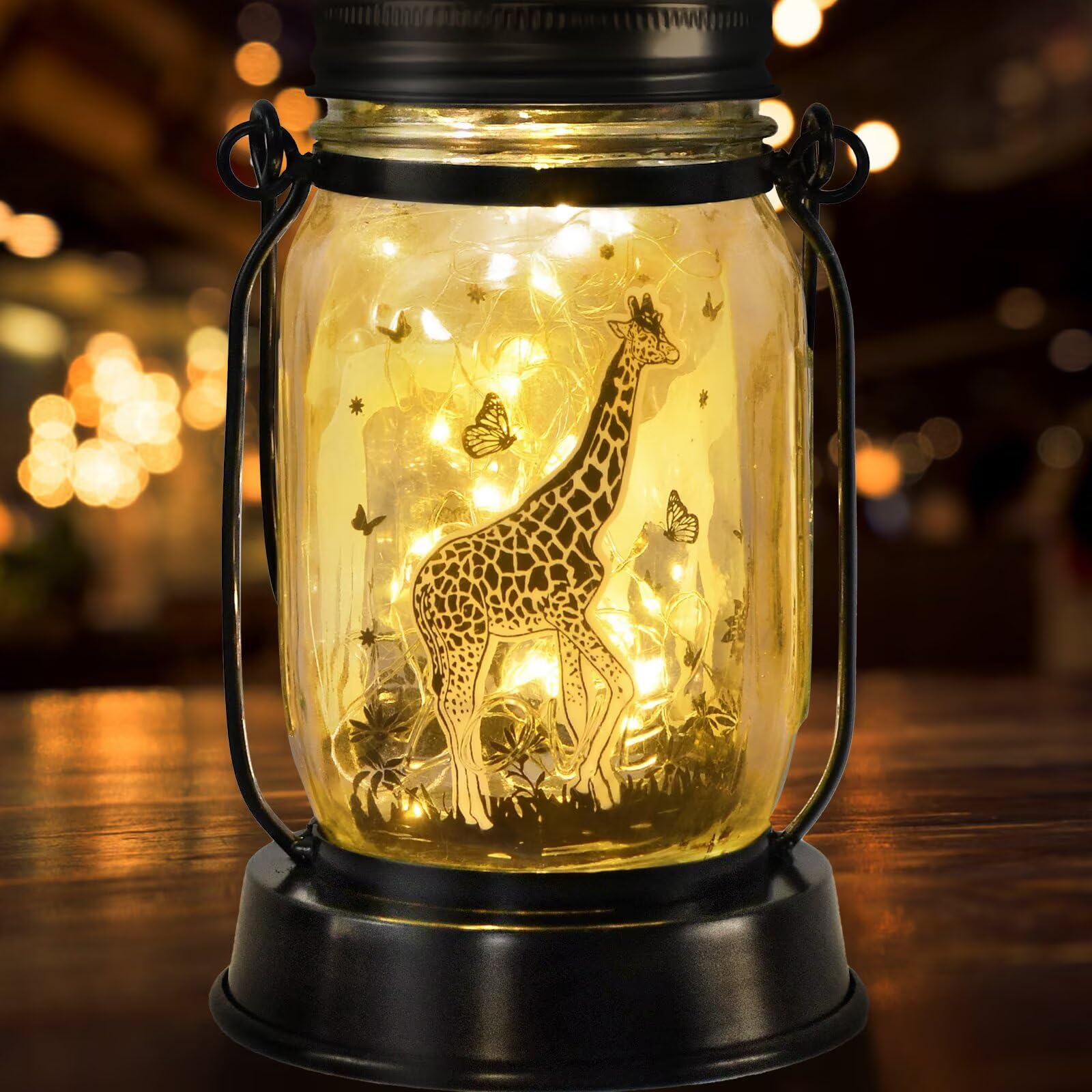 Giraffe Gifts for Women/Men Giraffe Lovers Solar Lantern Mom Birthday, Mothers Day, Christmas Gifts, Solar Garden Decoration Out