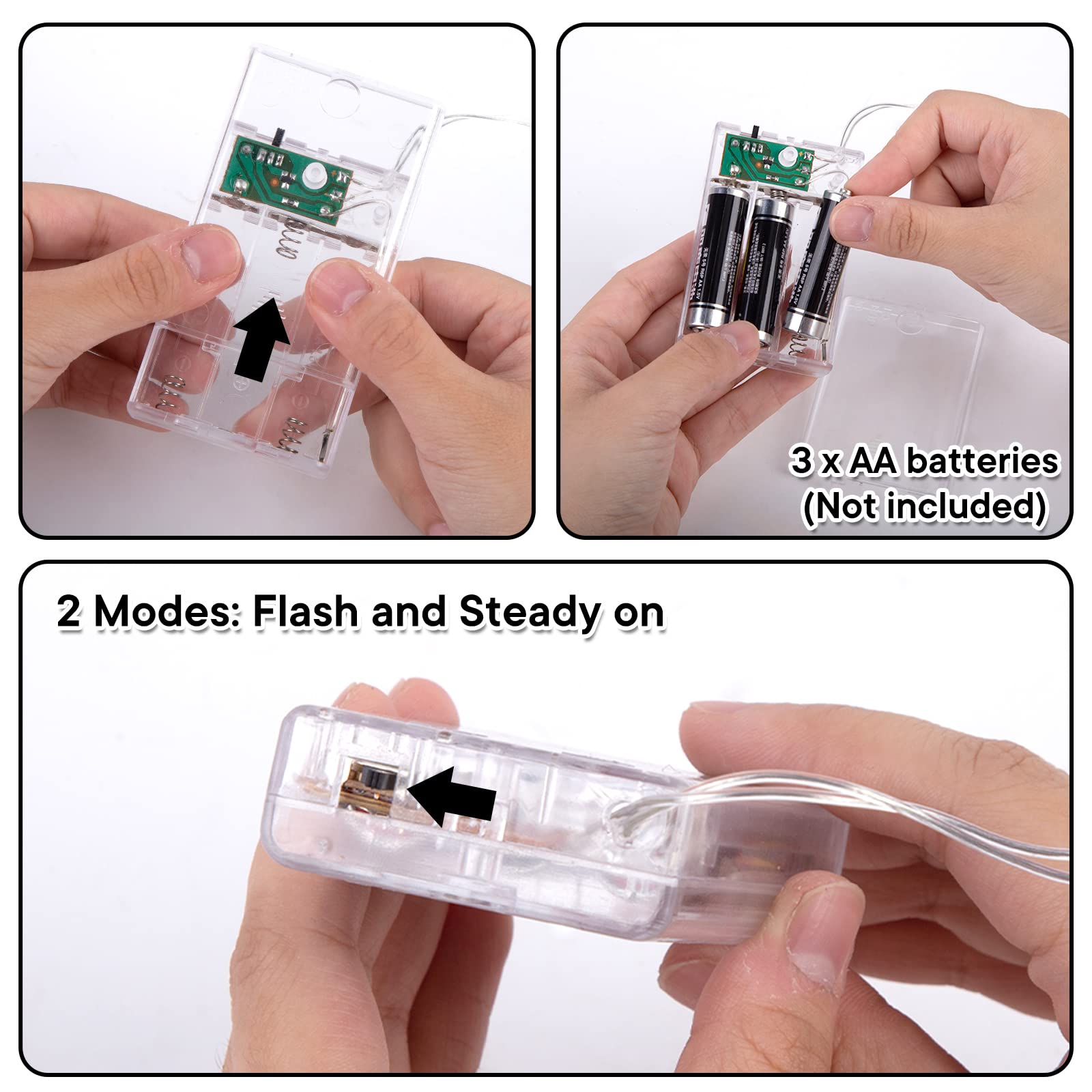 Domestar 9.8Ft White Snowflake String Lights, Christmas String Lights White Snowflake Lights Fairy Lights For Indoor Outdoor Xmas Tree Decorations Winter Party Garden Patio