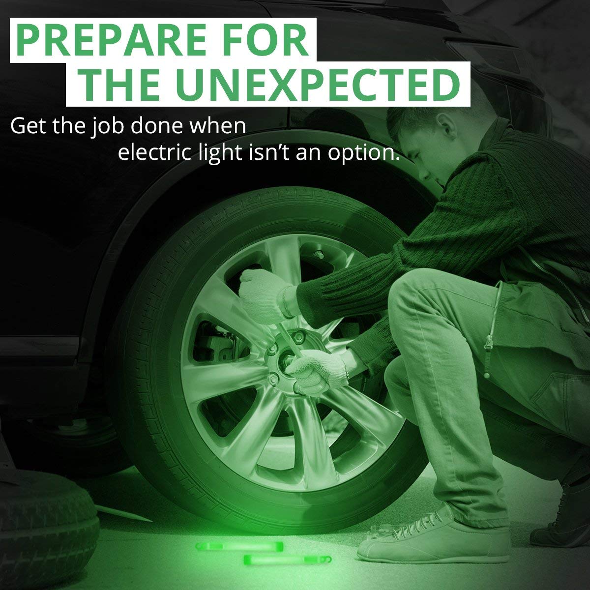Cyalume Glow Sticks Military Grade Lightstick - Premium Green 6” Snaplight Emergency Chemical Light Stick With 12 Hour Duration (Bulk Pack Of 20 Chem Lights)