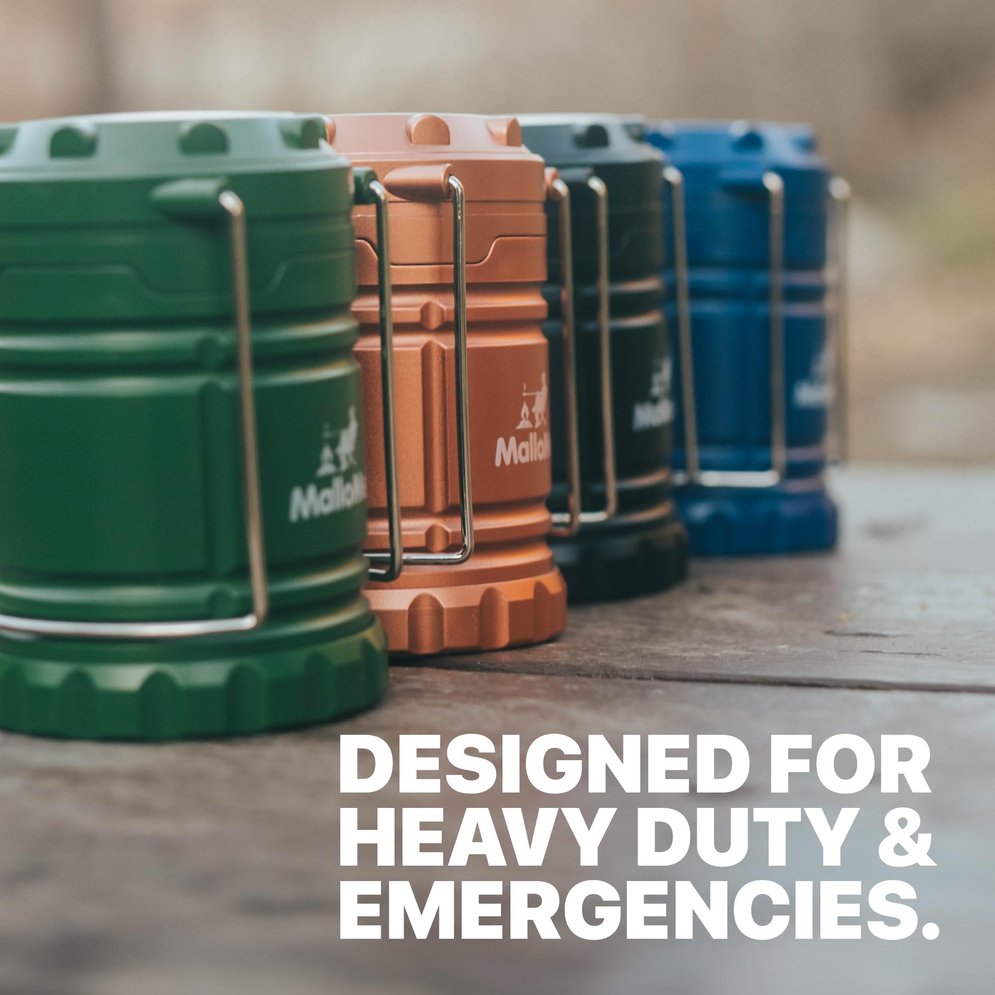 MalloMe LED Lanterns - 8 Pack Battery Powered Camping Lights - Multicolored Plastic Emergency Lamp for Home & Outdoor Use