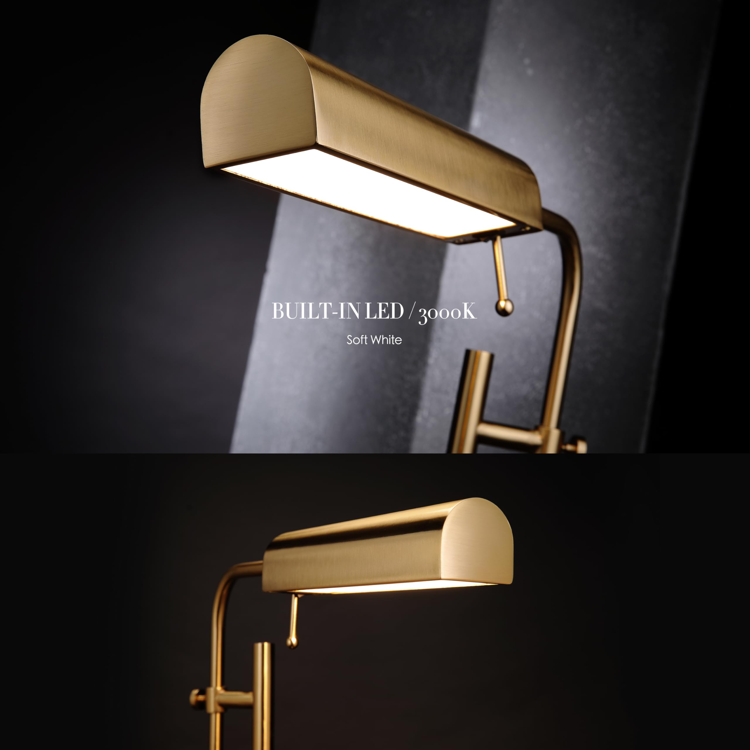 O'Bright Cedric Adjustable Pharmacy Floor Lamp - Industrial Design For Reading, Crafting, Work - 10W Led, Height 45-61 Inches -