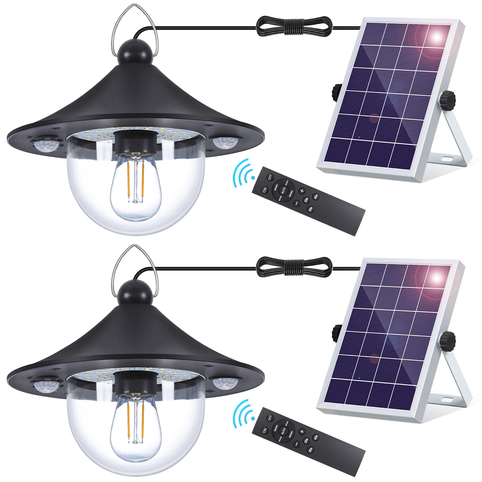 ropelux Solar Shed Indoor Outdoor Lights with 3000LM 5 Modes (Daytime Available) 3 Color Temperatures, Waterproof Solar Powered 