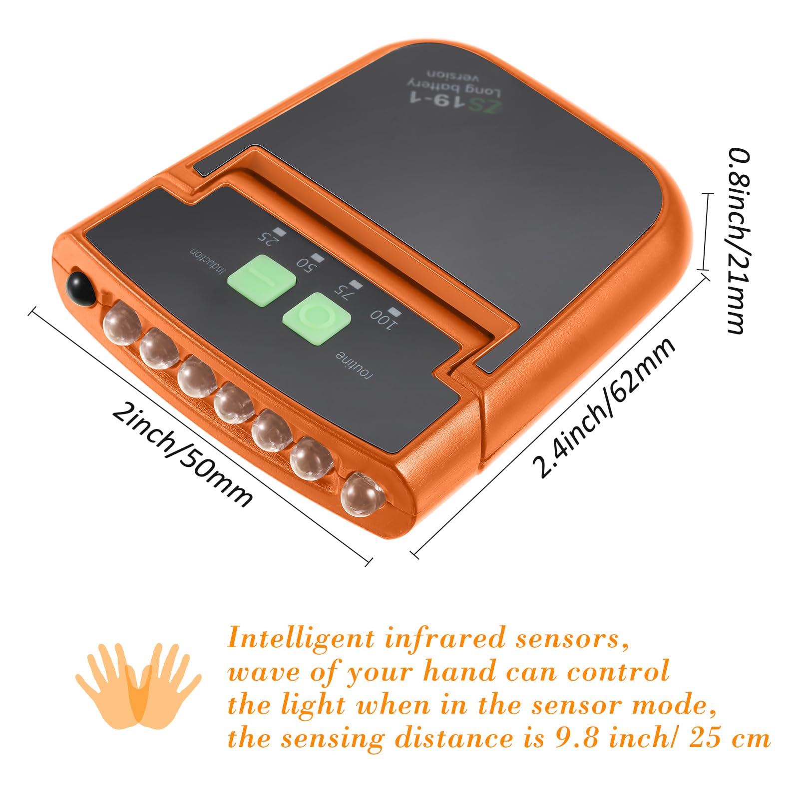 Mudder LED Clip-on Cap Lights, USB Rechargeable, Waterproof, Ultra Bright, Model Mudder-ujn8946, Color Black/Orange