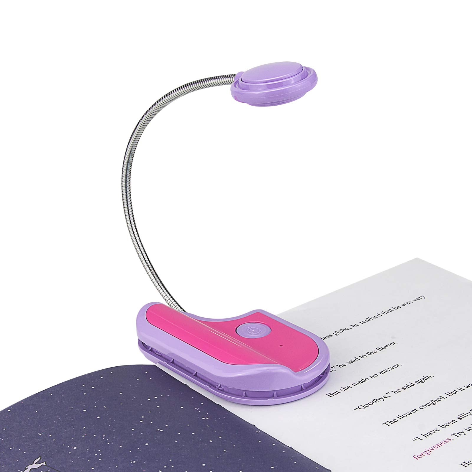 Hongut Amber Reading Light Rechargeable, Book Light Kids For Reading In Bed, Clip On Reading Book Light, 2 Lighting Modes, Blue