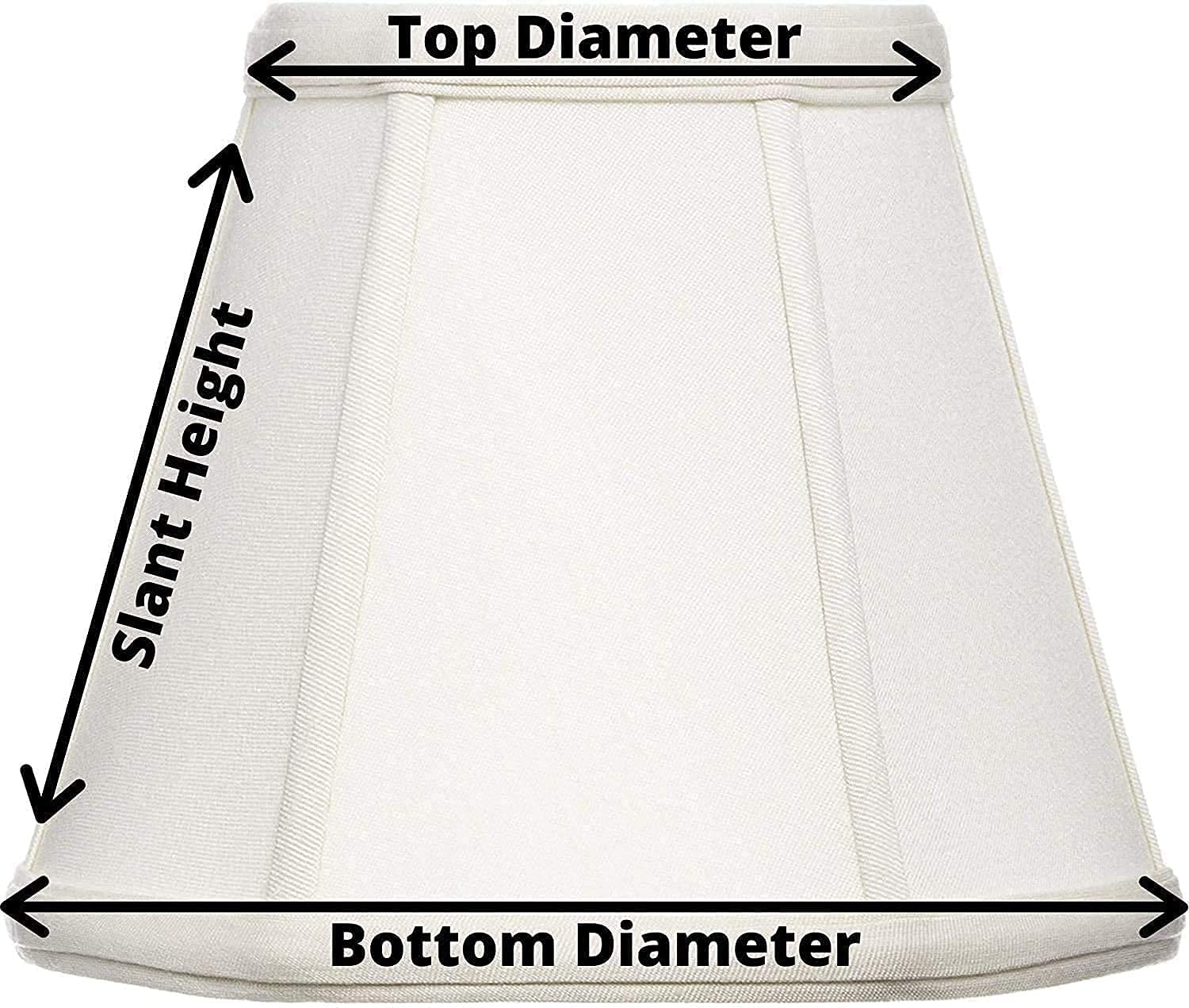 Upgradelights Ivory Silk 6 Inch Mission Chandelier Shade