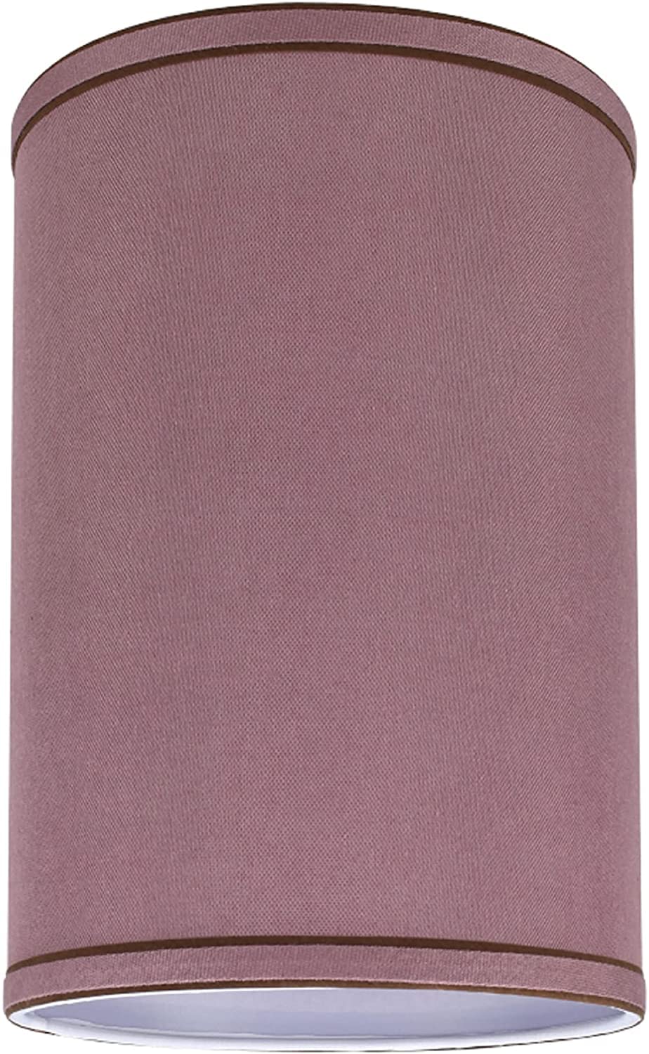 Aspen Creative 31020A Transitional Hardback Drum (Cylinder) Shape Spider Construction Lamp Shade in Reddish Purple 8'' wide (8''