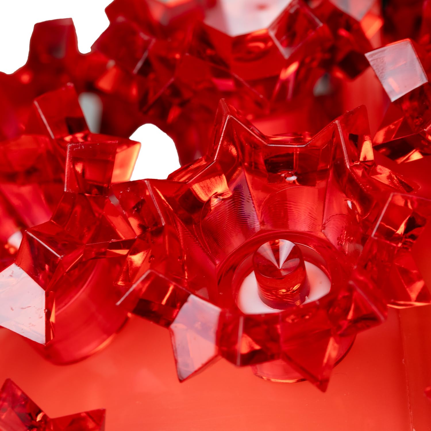 Novelty Lights LED Starlight Sphere Ornament Ball Light, 50-Light, Red, 5ft Hanging Cord, 12ft Power Cord, Model MRD-50A-2