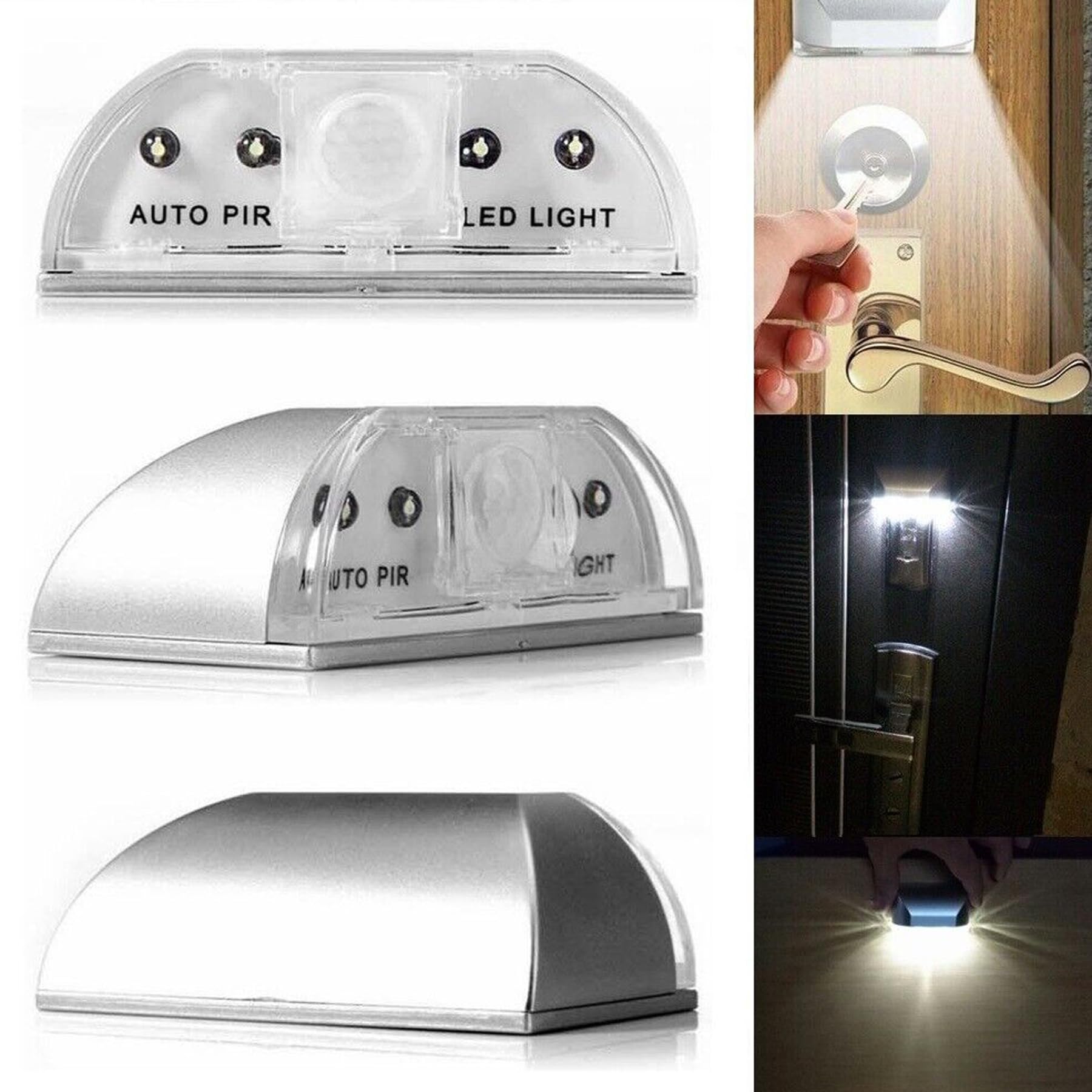 Sourcingbay Key Light - Auto PIR Motion Activated LED for Door Entryway, Silver