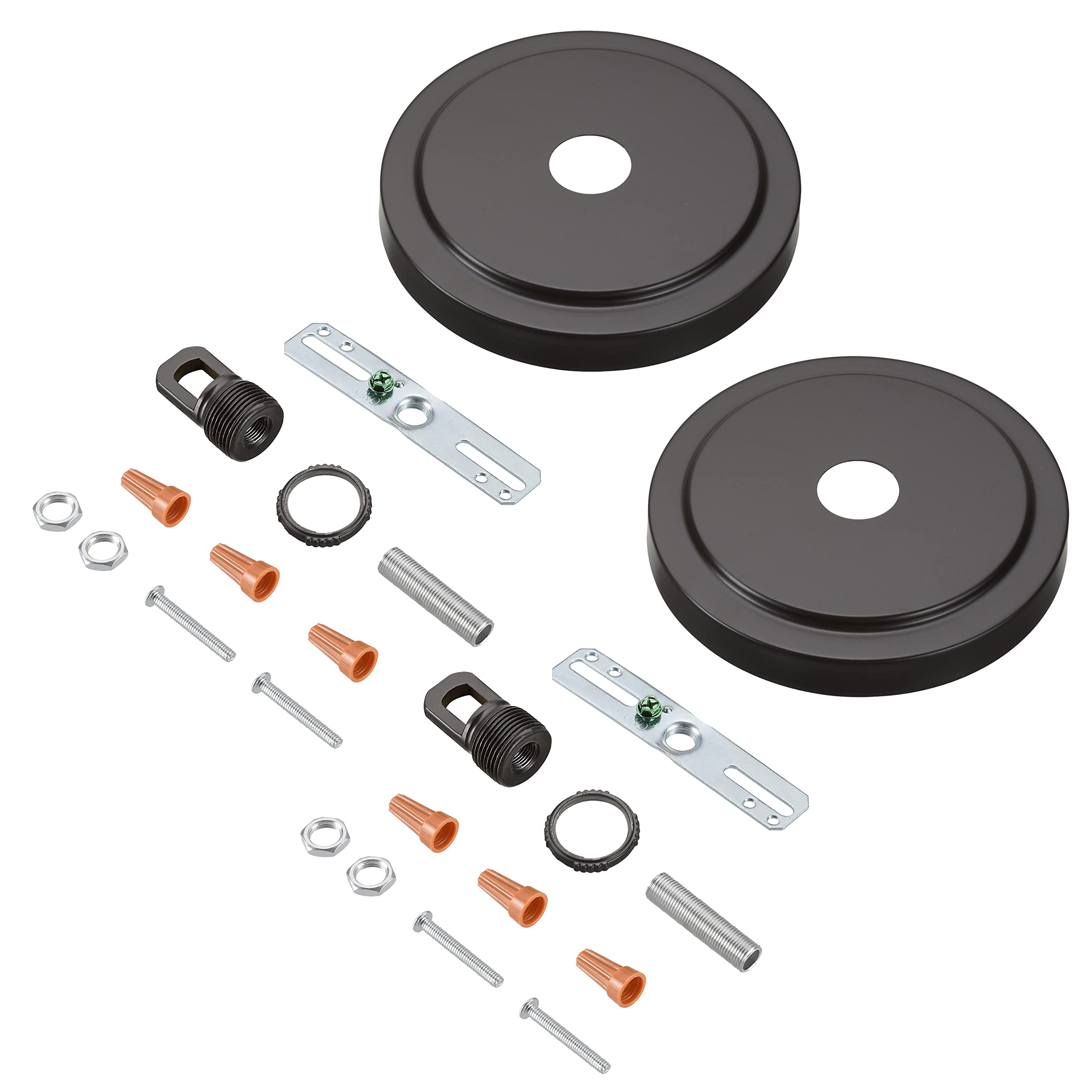 Aspen Creative 21508-12, Transitional Chandelier & Light Fixture Canopy Kit w/Collar Loop, Oil Rubbed Bronze, 5-1/2 Diameter, 1 