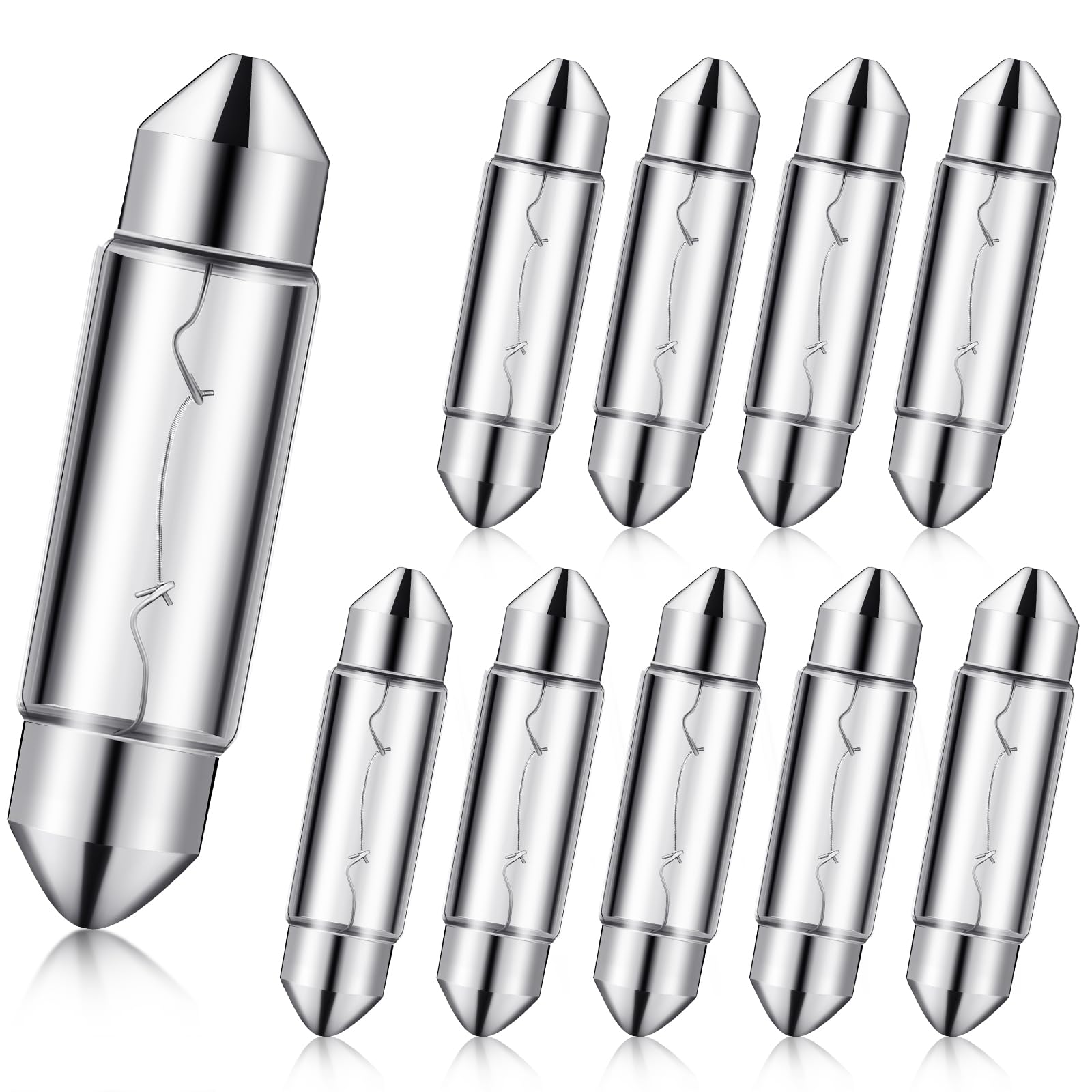 Rossesay 10 Pcs Xenon Festoon Light Bulb 12 Volt Xenon Bulb 39Mm Under Cabinet Light For Counter Lighting And Under Cabinet Lighting In Kitchen(10 Watt)