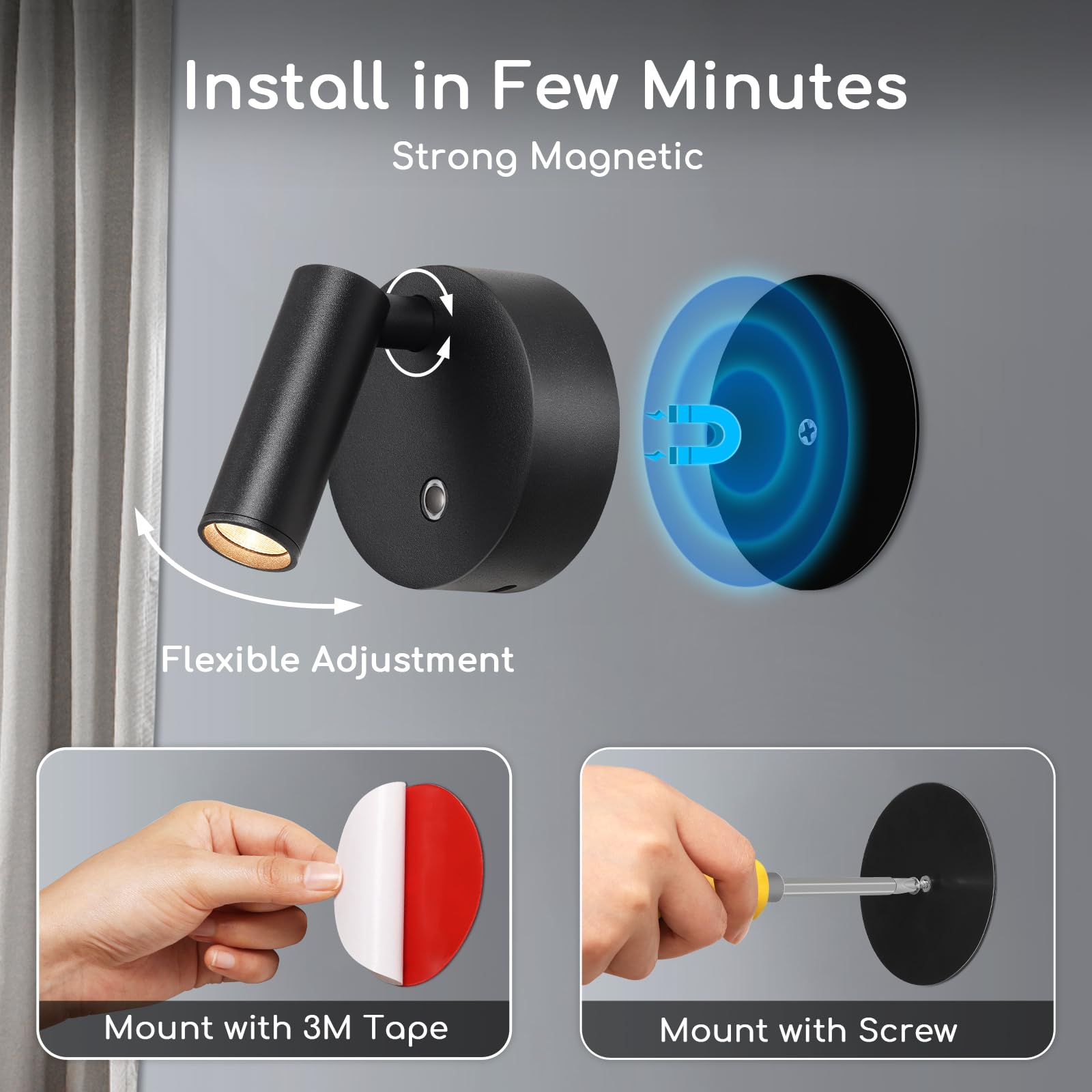 Urtom Led Wireless Spotlights Indoor With Remote Rechargeable Uplights Indoor With Timer Dimmable Cri 90+ Picture Light Battery