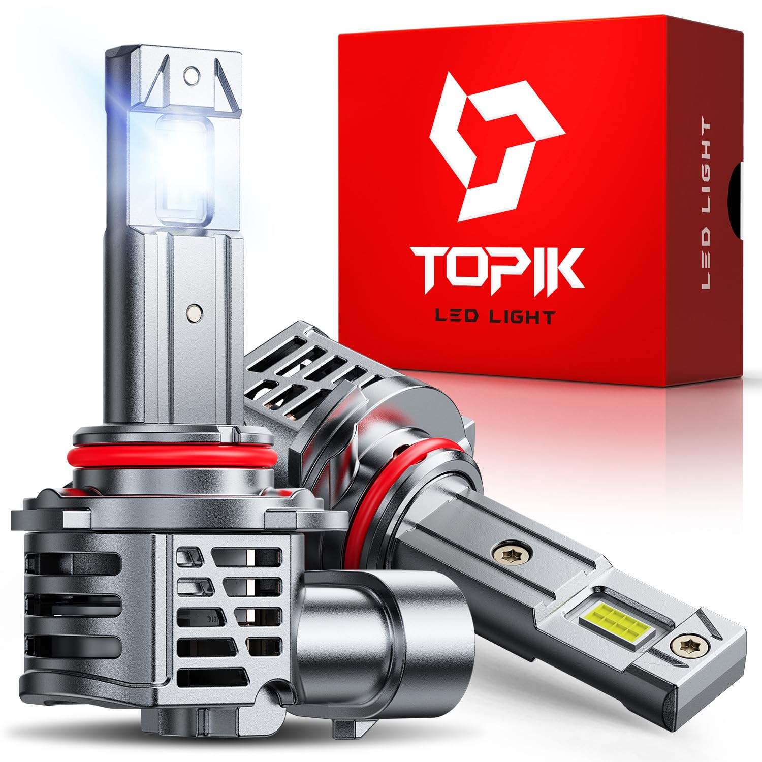 TOPIK 9005/HB3 Bulbs, 800% Ultra-Bright, 6500K 40,000LM Super Bright, Plug N Play, No Flicker, 99% Compatibility, 9005 Light Bul
