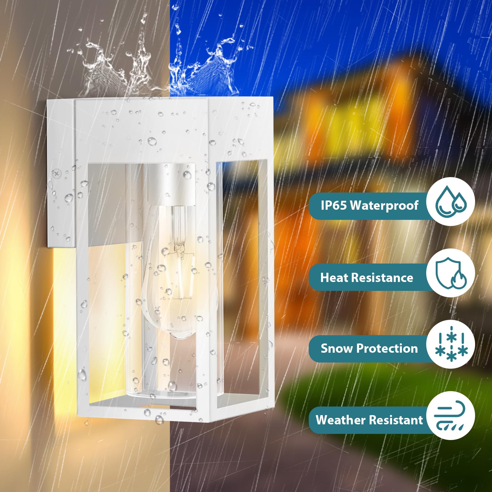 Lwsoy 2-Pack Outdoor Wall Lights, Waterproof Exterior Light Fixtures Porch Lights With E26 Socket, Outside Wall Mount Lights For House Porch Entryway Patio Garage Front