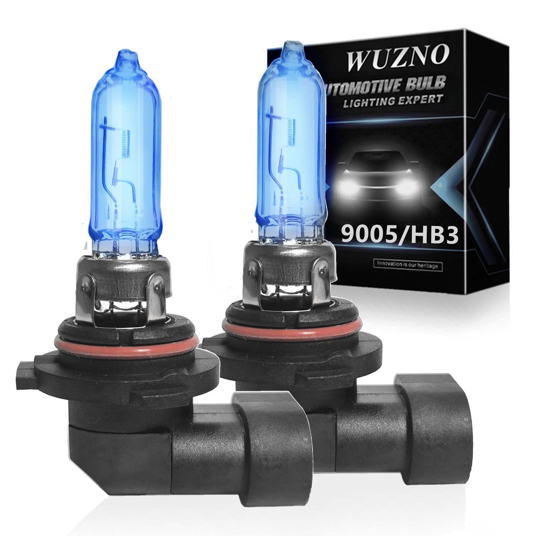 2 Pack 9005/HB3 Halogen Headlight Bulb 12V 60W White 5000k Auto Car Low High Beam Light Bulbs Headlamp Super Bright