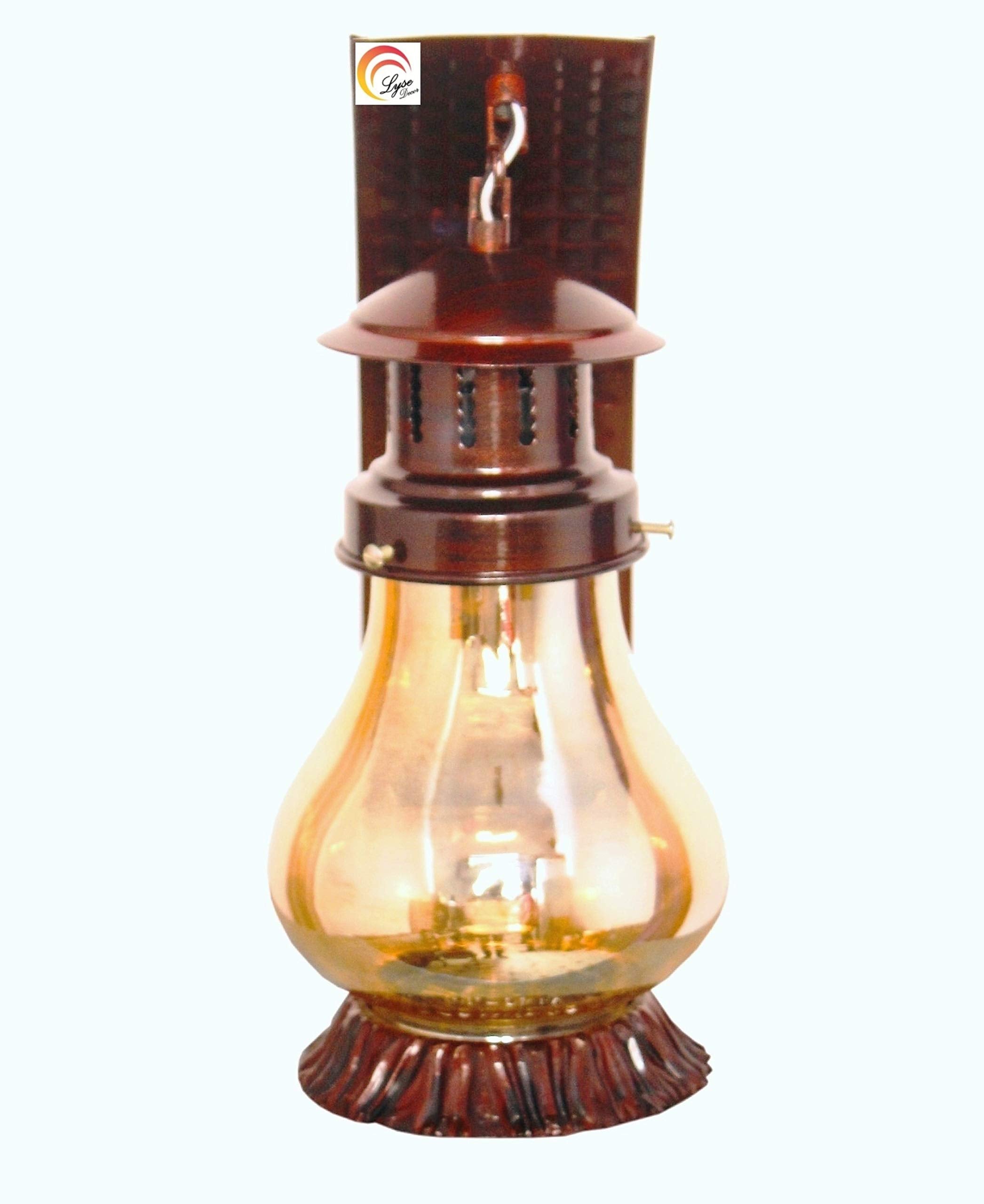 Lyse Decor Glass Decorative Wall Hanging Light For Living Room, Wall Lamp Sconce For Home Decoration (Cherry Lantern)